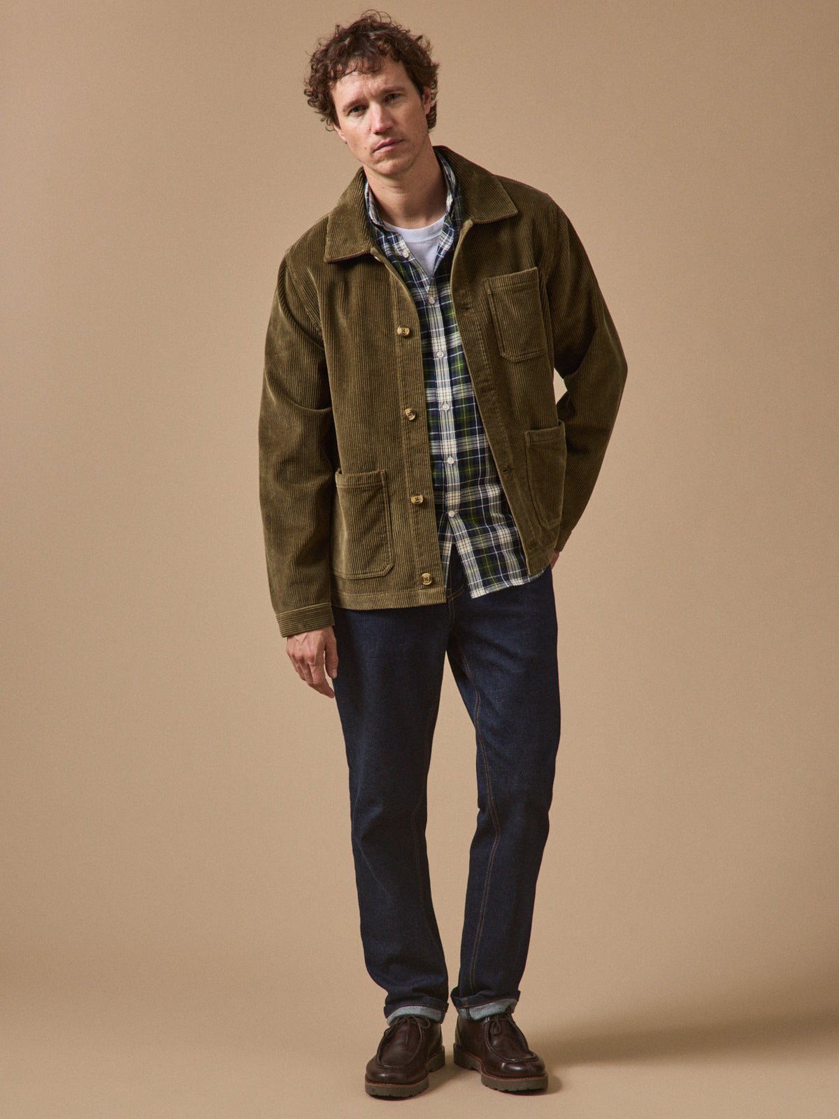 Veste worker velours côtelé homme