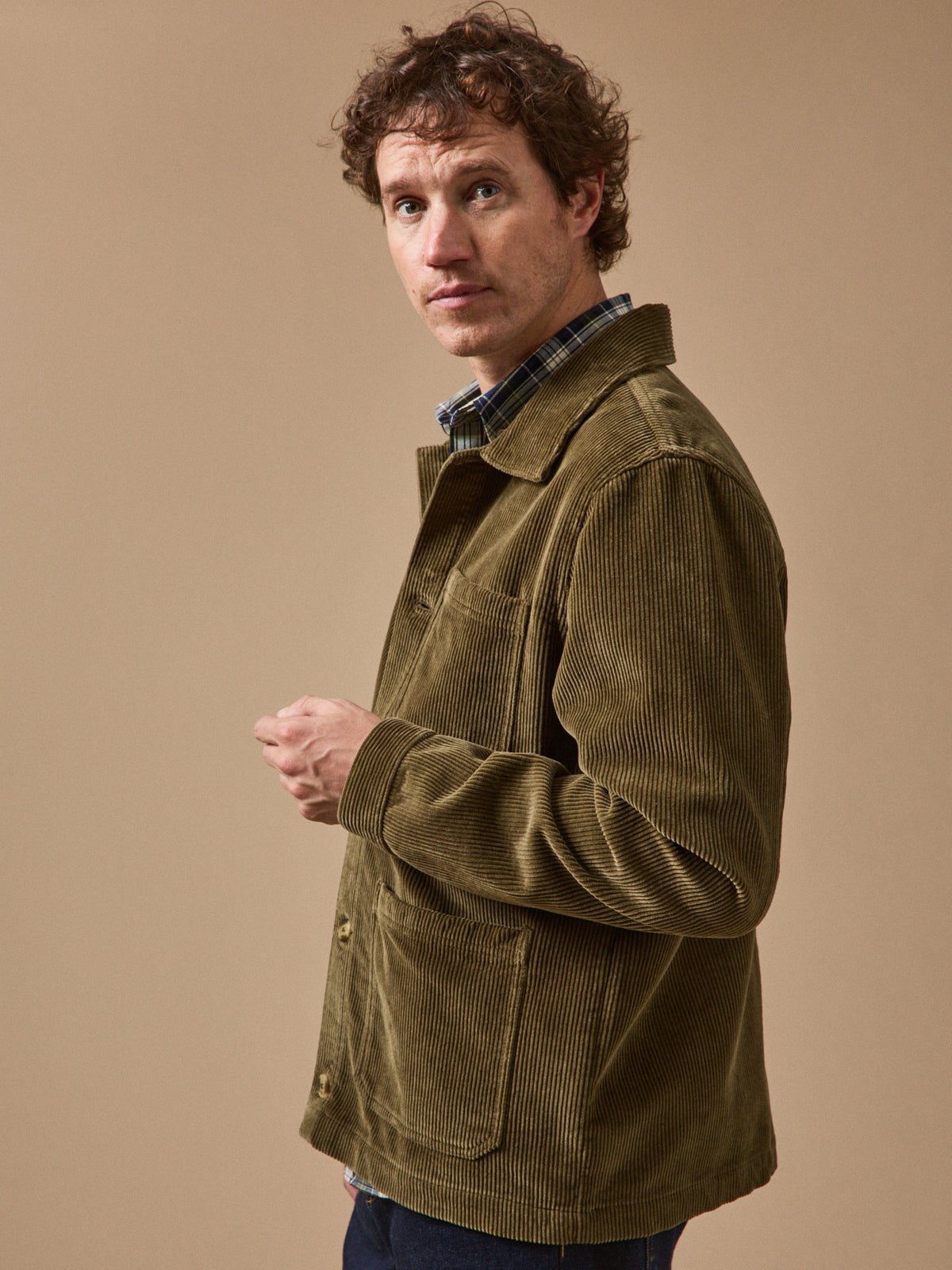 Veste worker velours côtelé homme