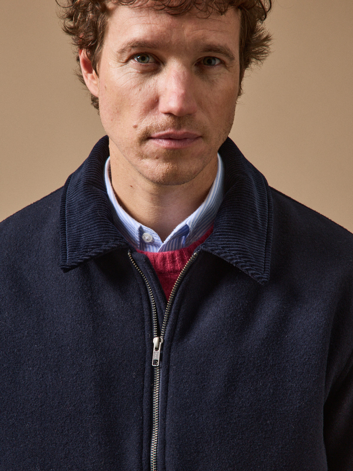 Blouson aviateur lainage chaud homme