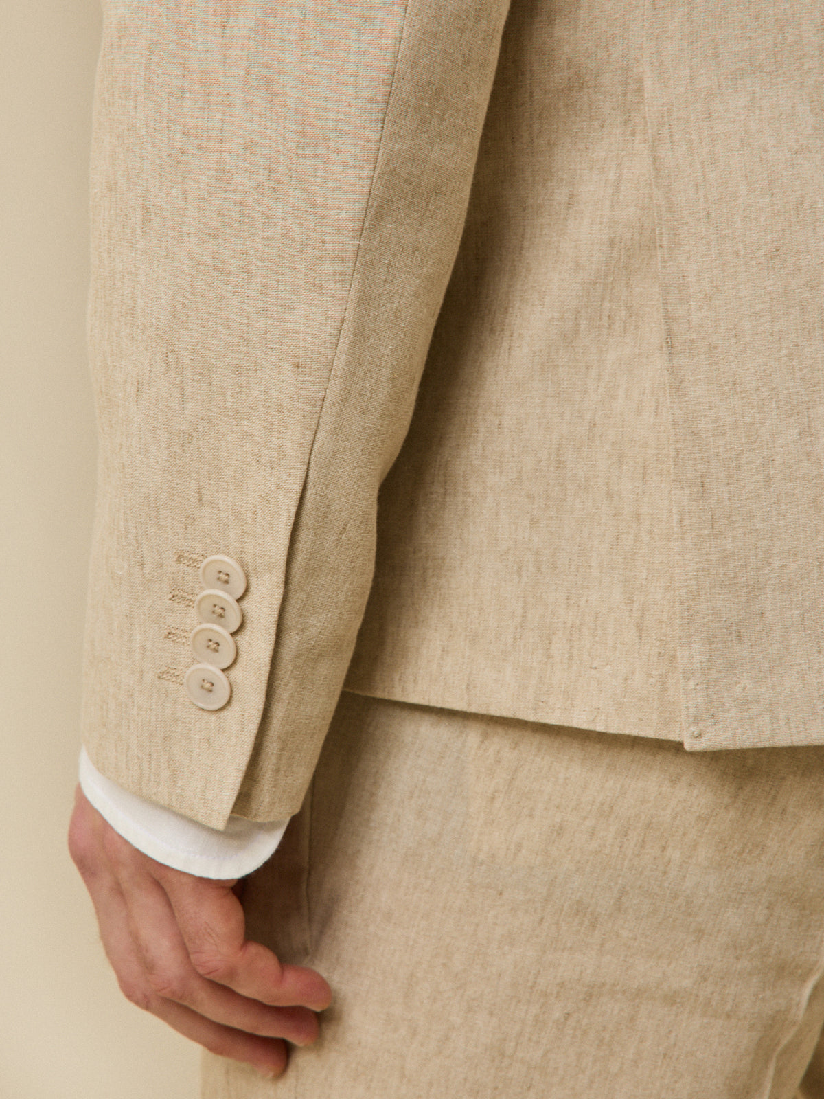 Veste de costume homme lin mélangé