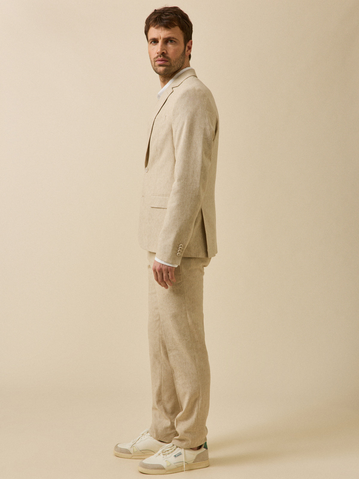 Veste de costume homme lin mélangé
