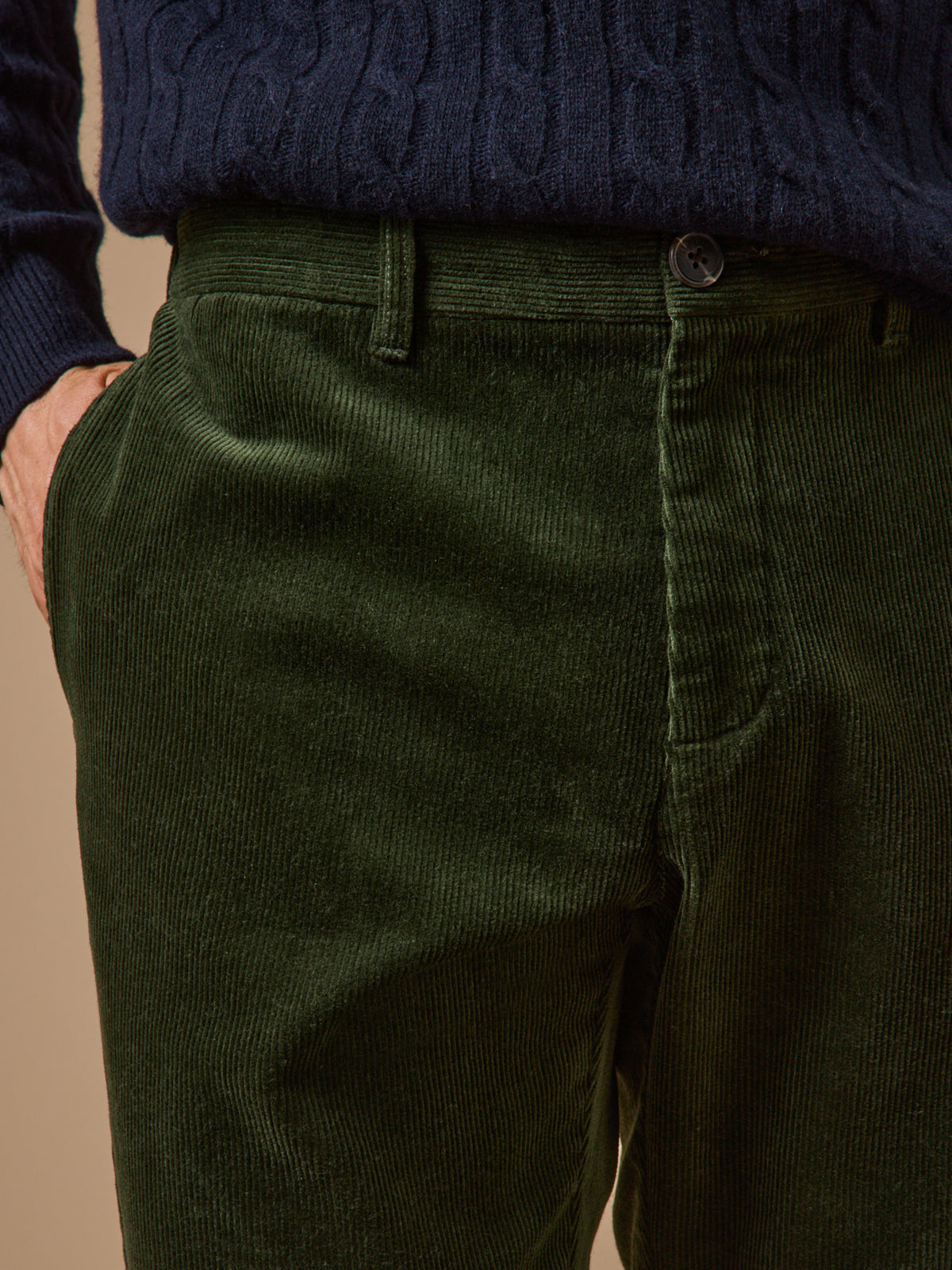 Chino velours regular homme