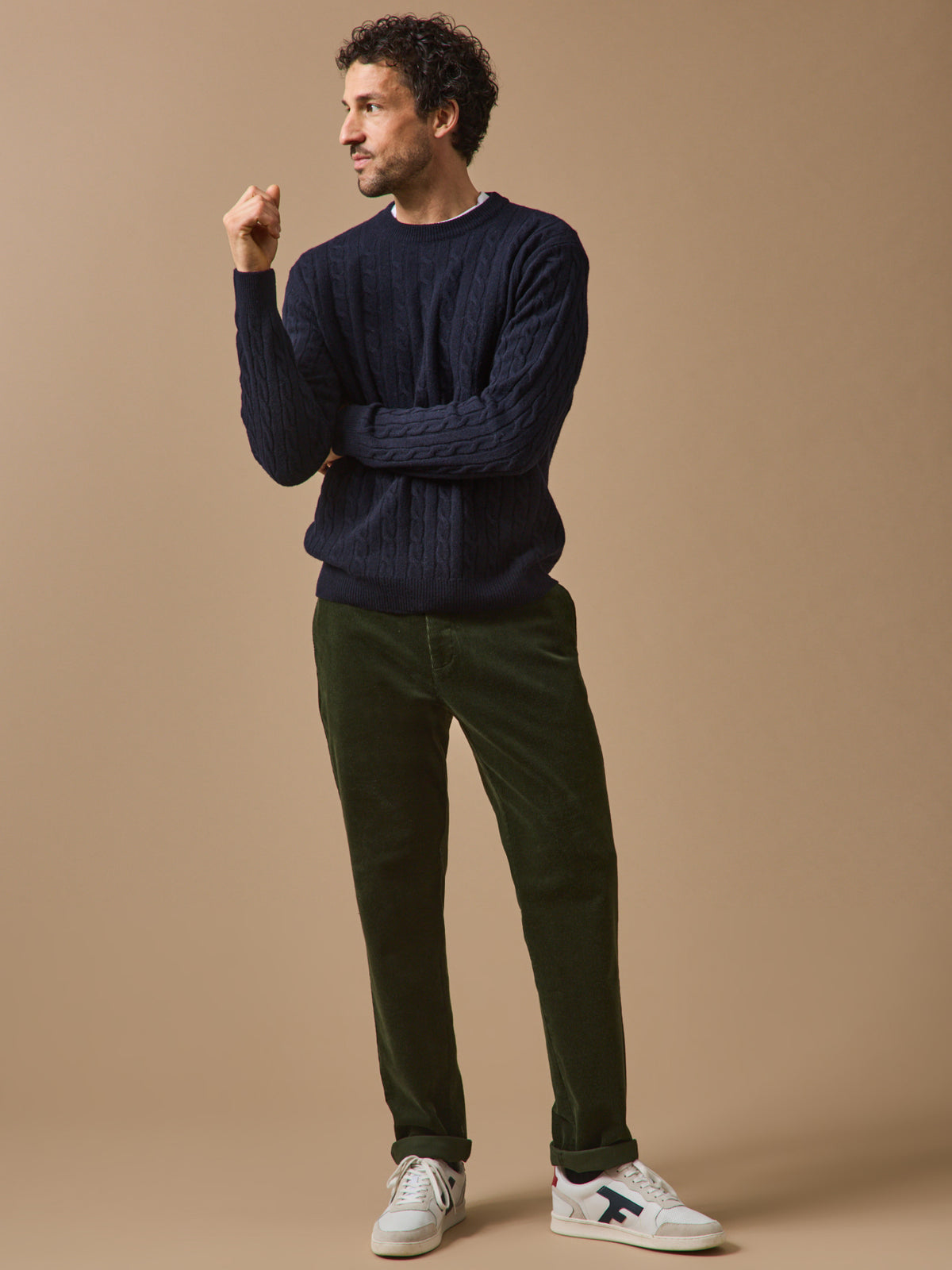 Chino velours regular homme