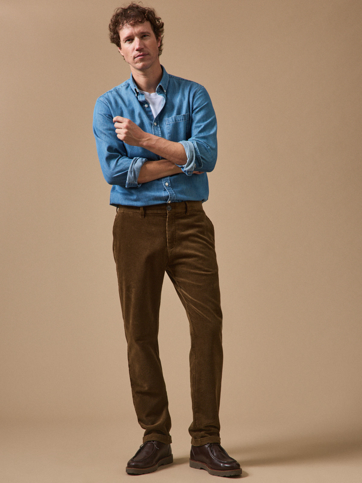 Chino velours regular homme