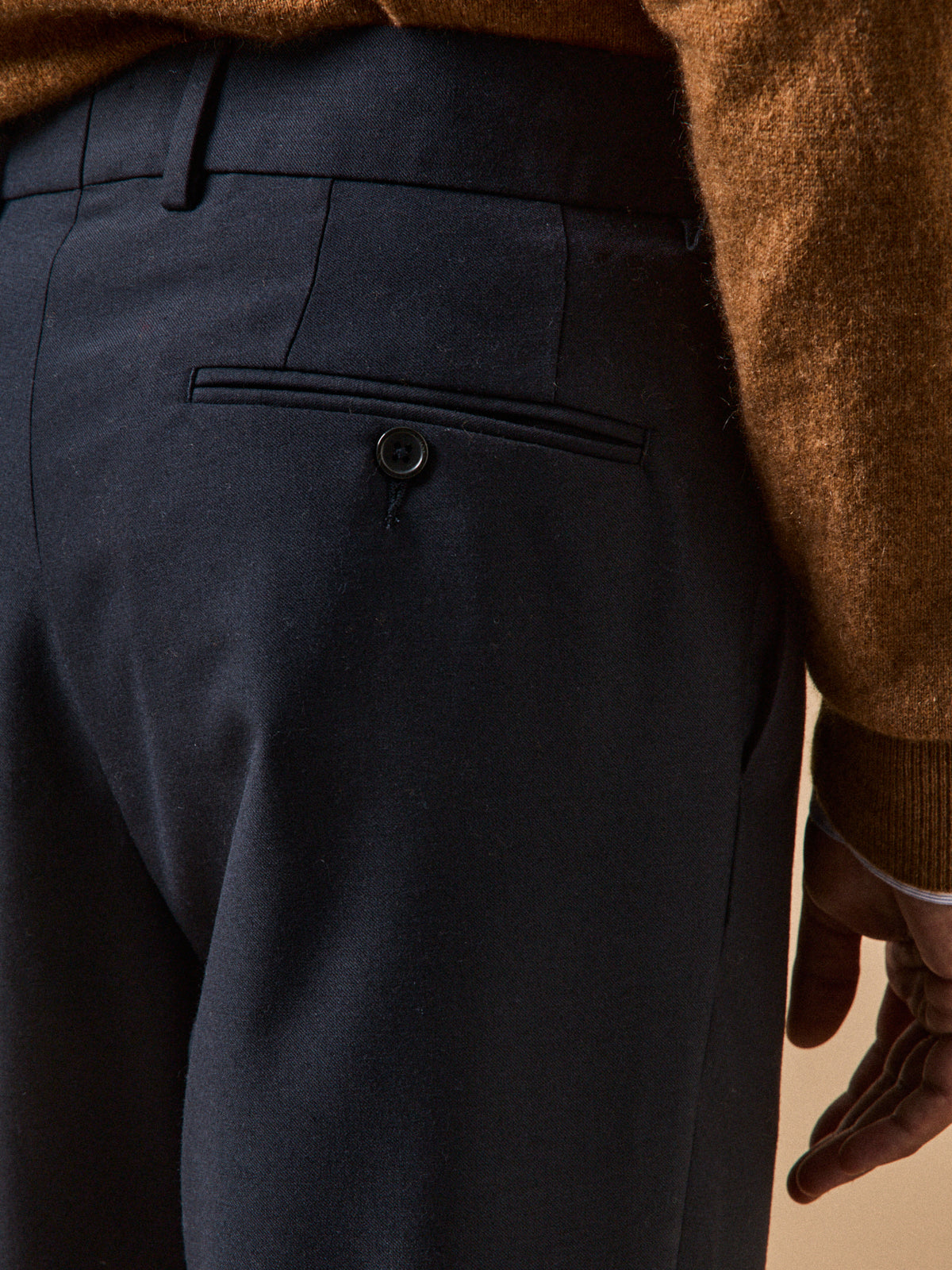 Pantalon à pinces lainage uni homme