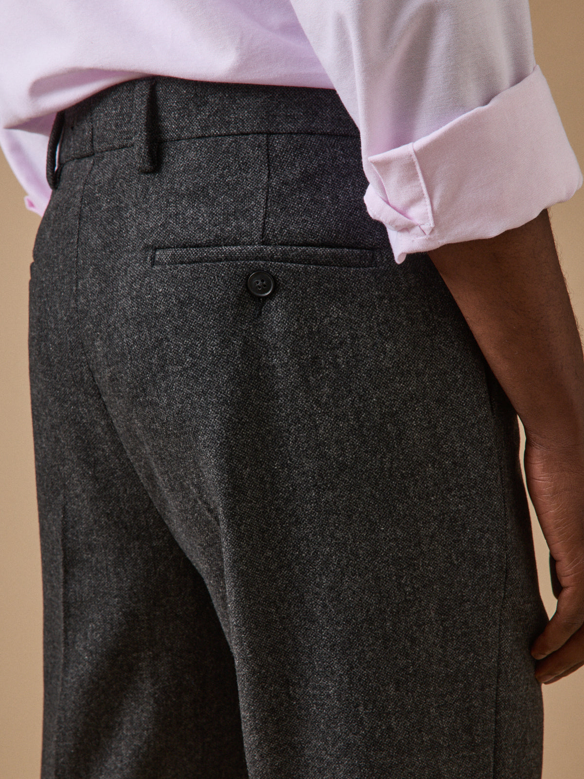 Pantalon lainage caviar homme