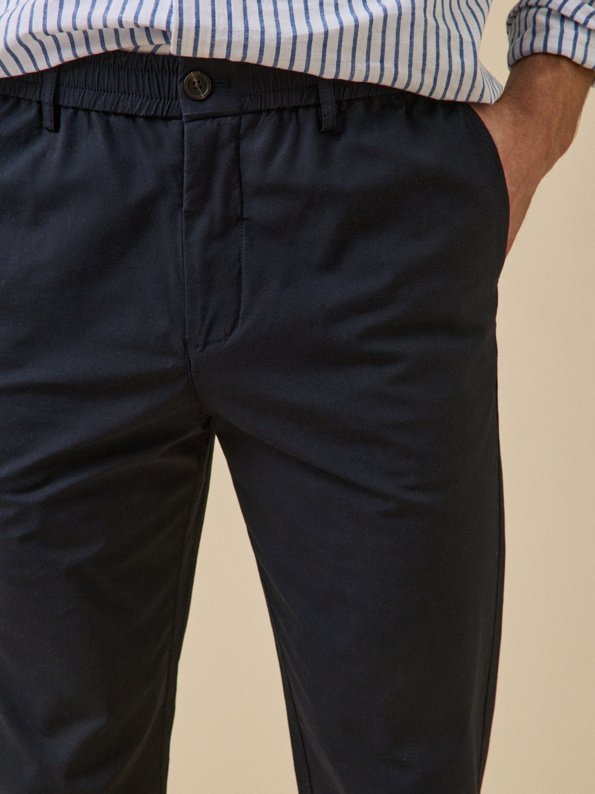 Pantalon taille élastiquée popeline craquante homme