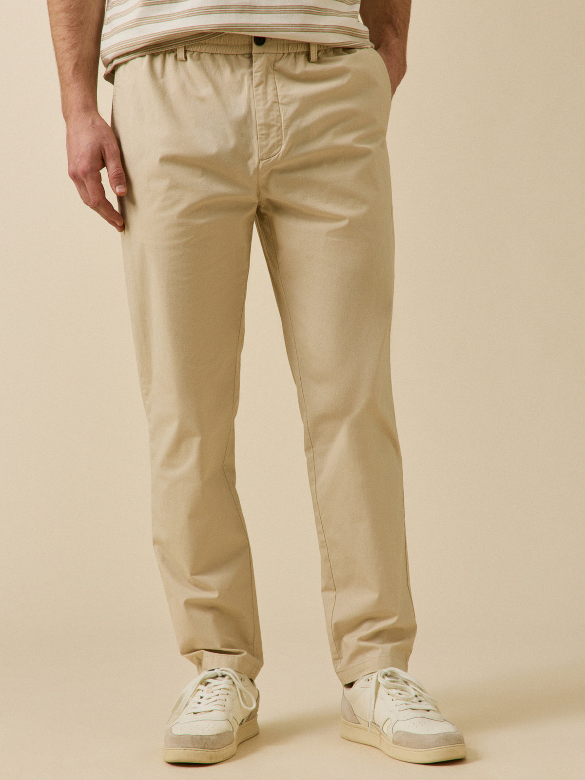 Pantalon taille élastiquée popeline craquante homme