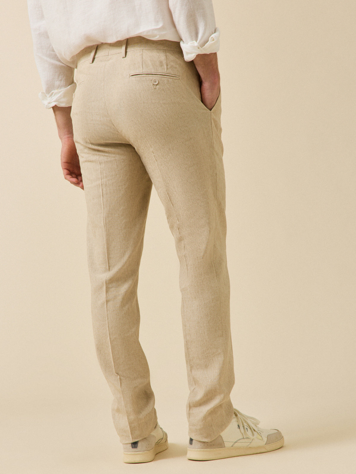 Pantalon de costume homme lin mélangé
