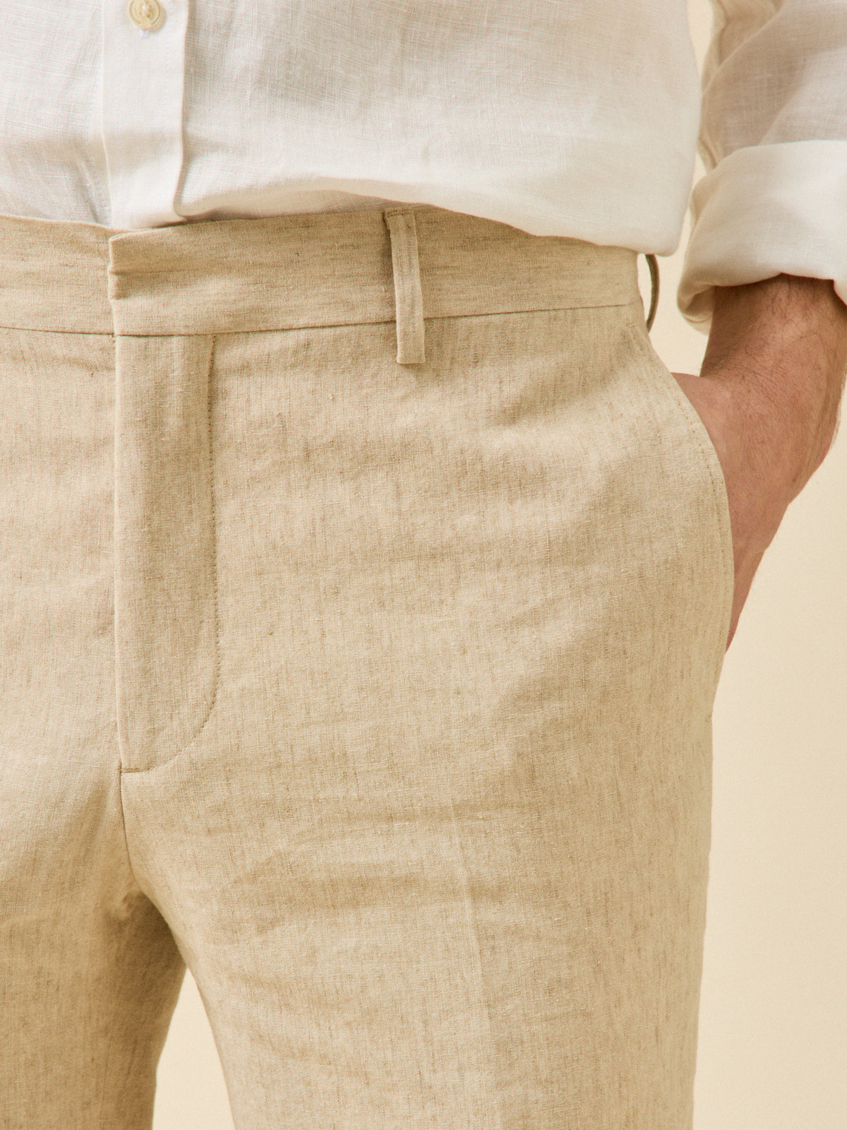 Pantalon de costume homme lin mélangé