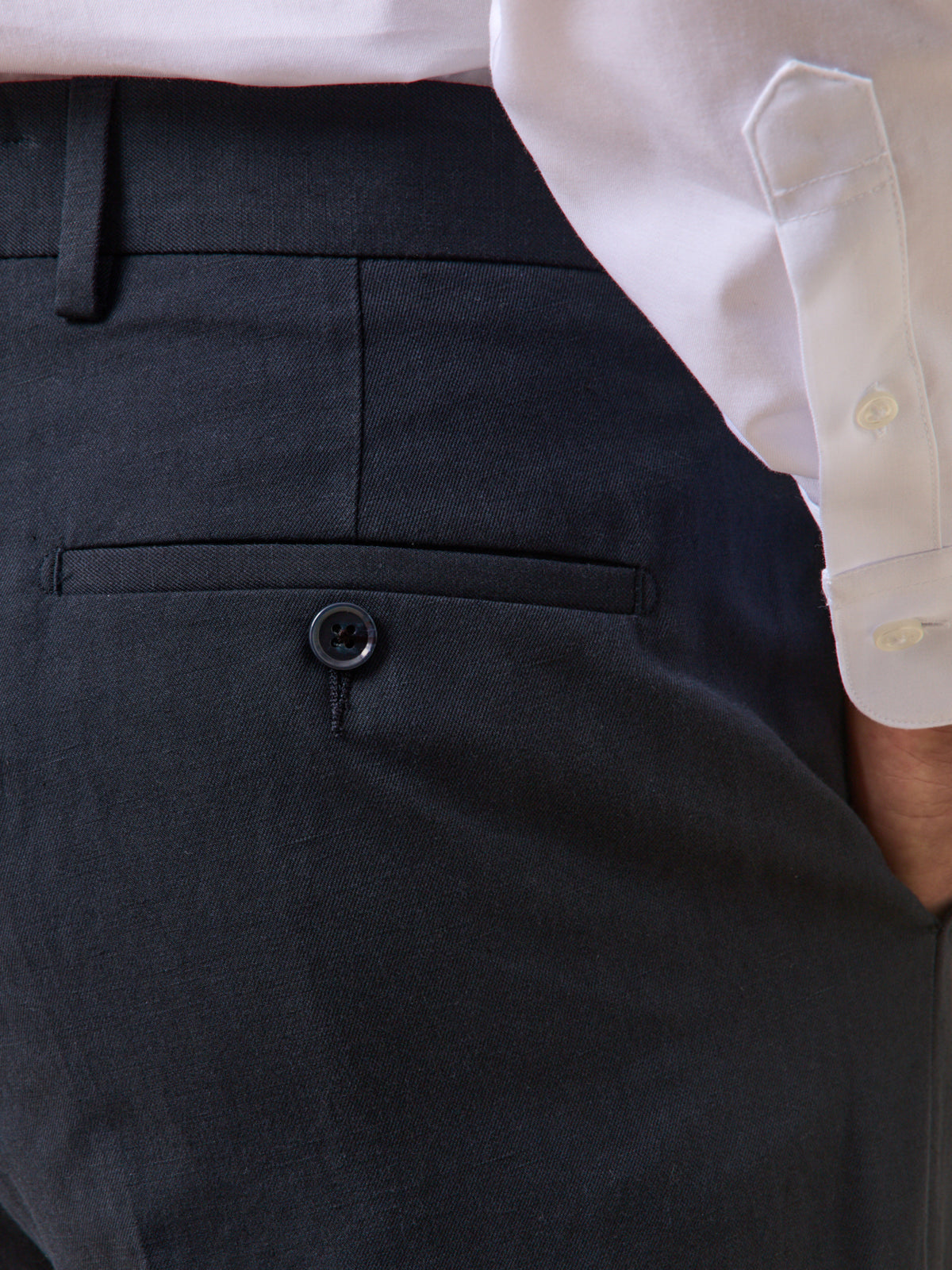 Pantalon de costume homme coton et lin