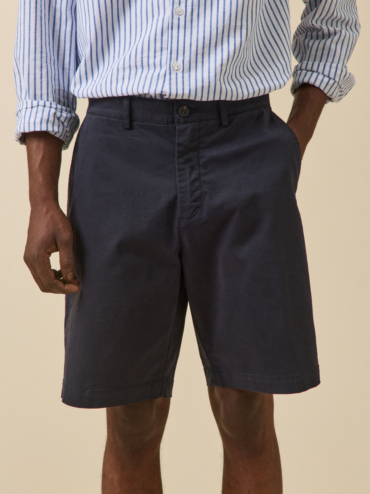 Bermuda chino homme coton stretch
