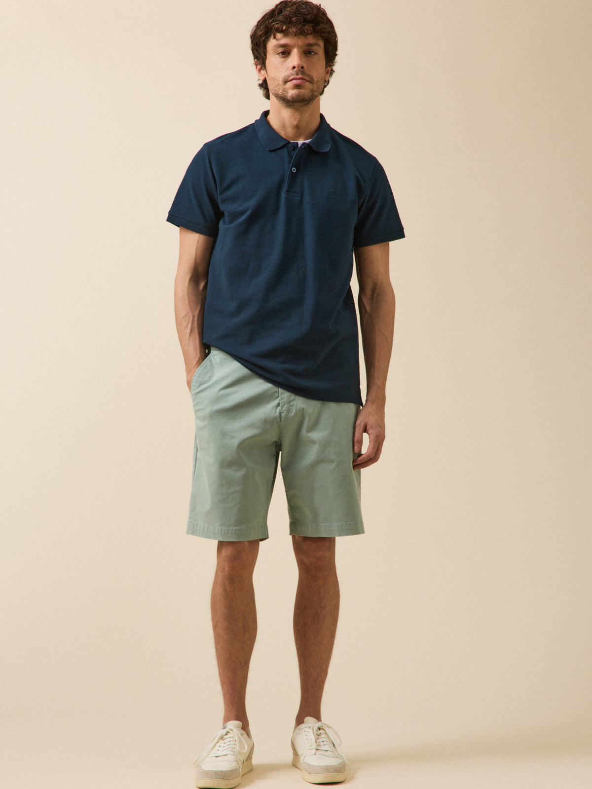 Bermuda chino homme coton stretch