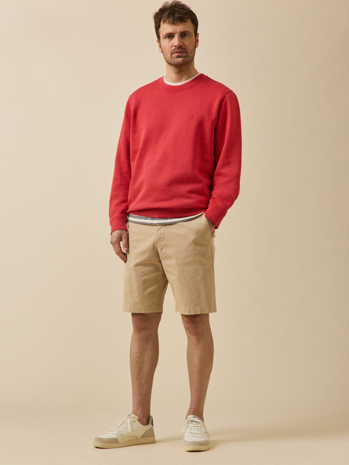 Bermuda chino homme coton stretch