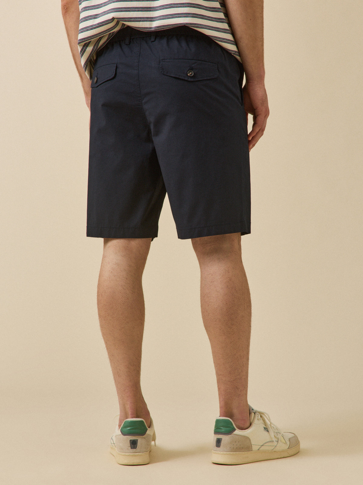 Bermuda taille élastiquée popeline craquante homme