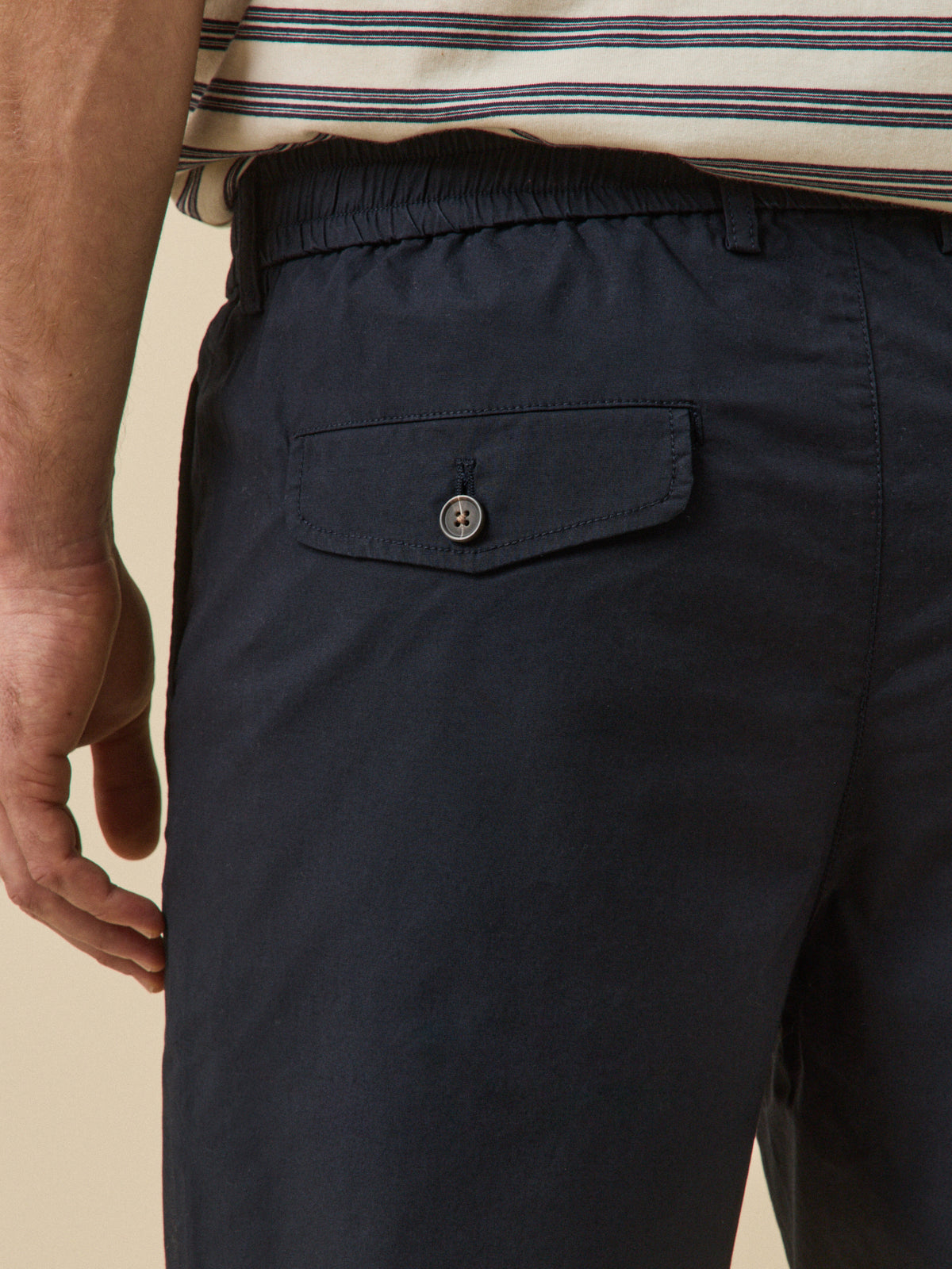 Bermuda taille élastiquée popeline craquante homme