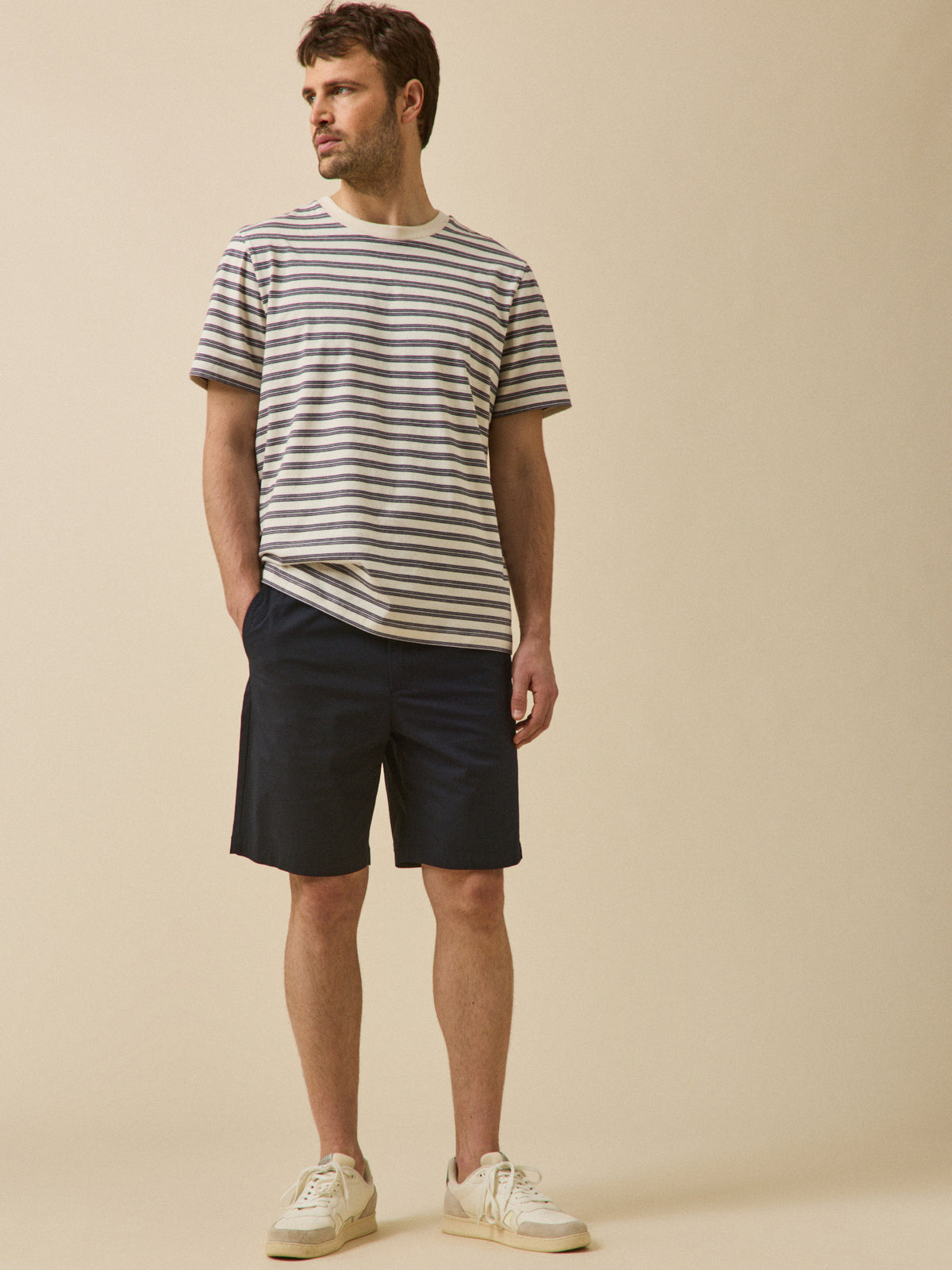 Bermuda taille élastiquée popeline craquante homme