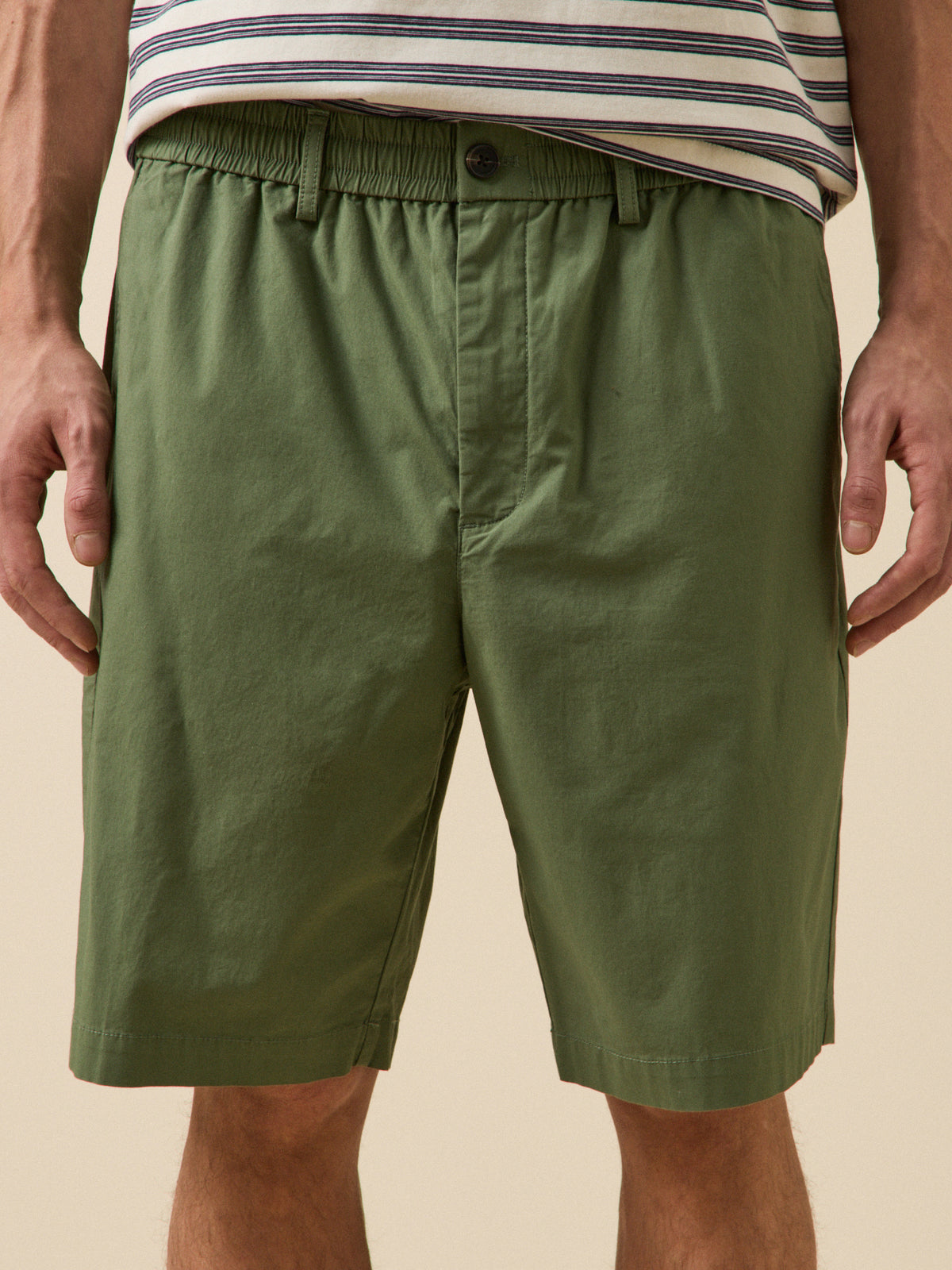 Bermuda taille élastiquée popeline craquante homme