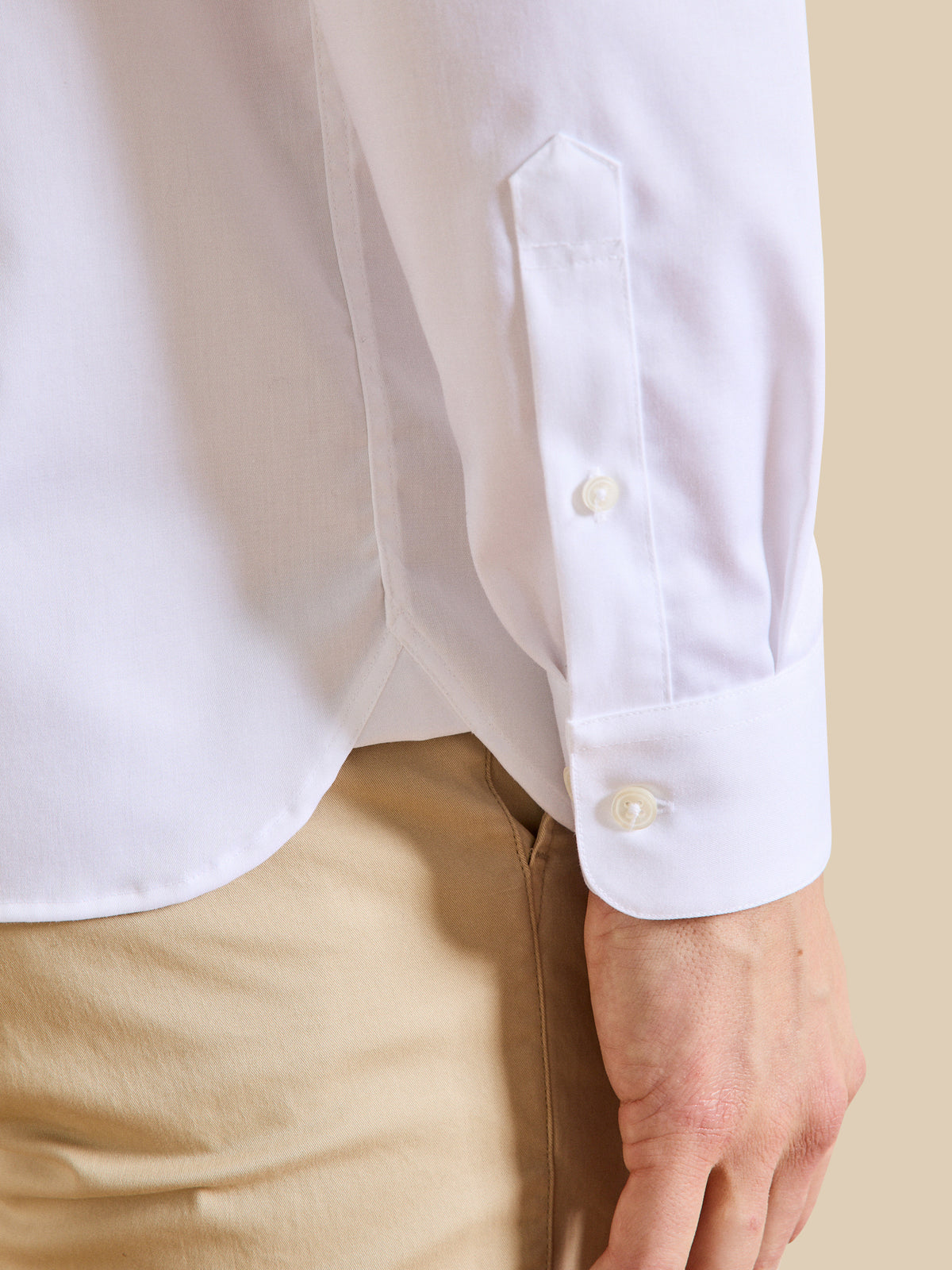 Chemise unie coton twill Regular Fit homme non iron