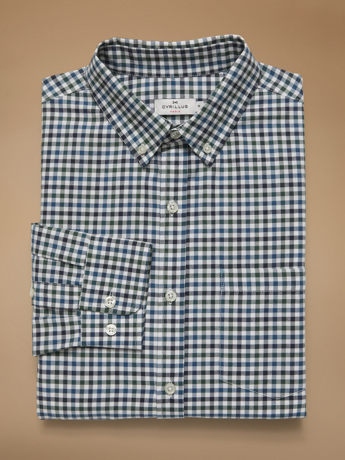 Chemise oxford carreaux homme coupe contemporaine
