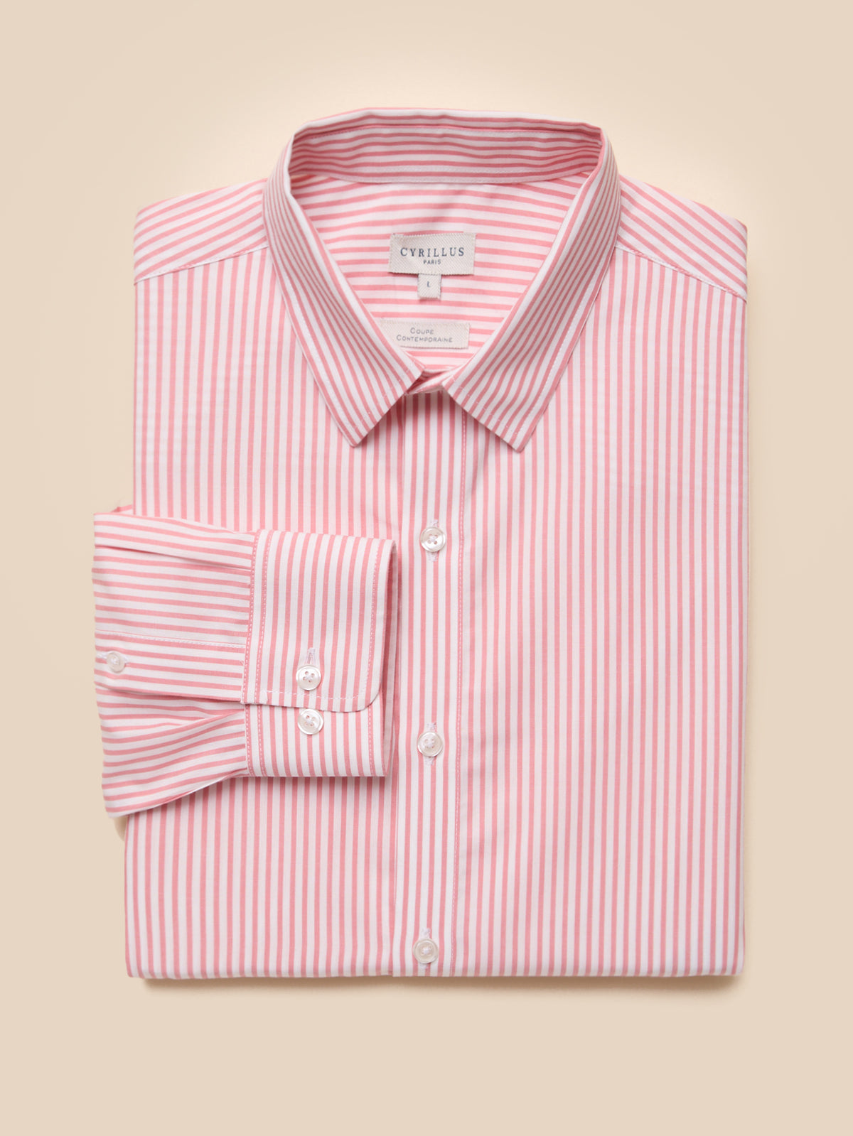 Chemise rayée homme coupe contemporaine