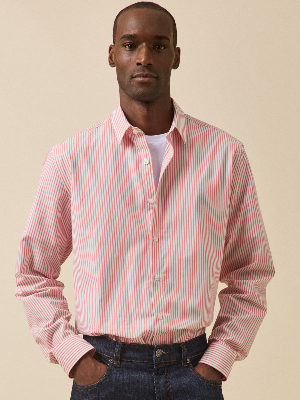 Chemise rayée homme coupe contemporaine