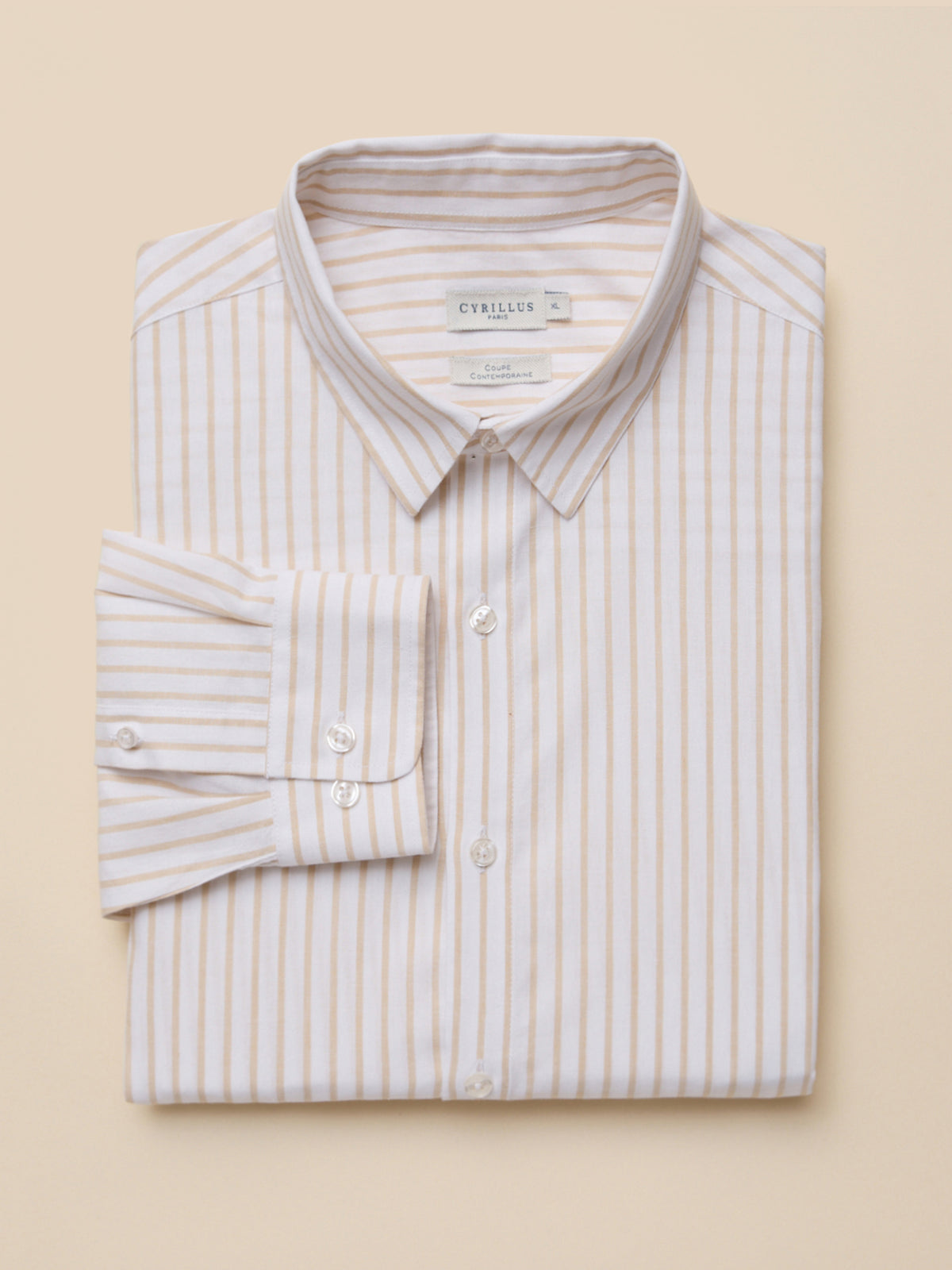 Chemise rayée homme coupe contemporaine