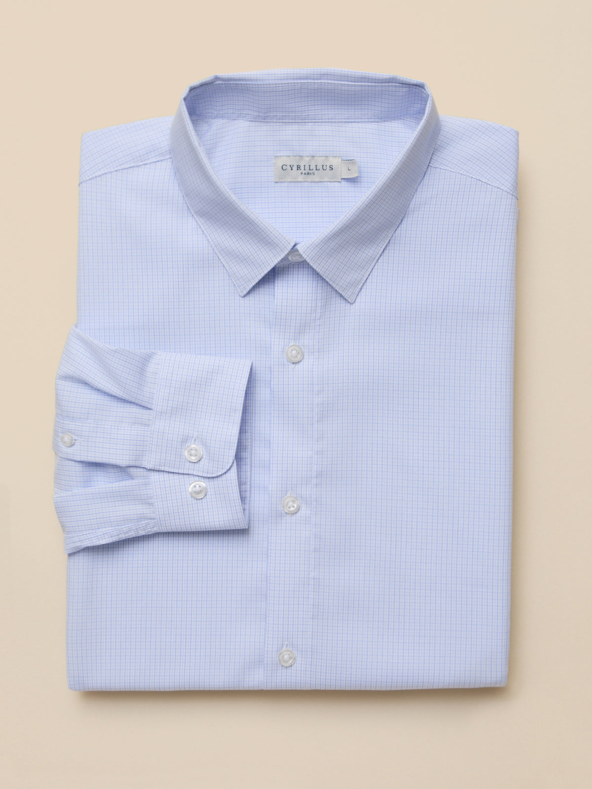 Chemise popeline carreaux homme coupe ajustée