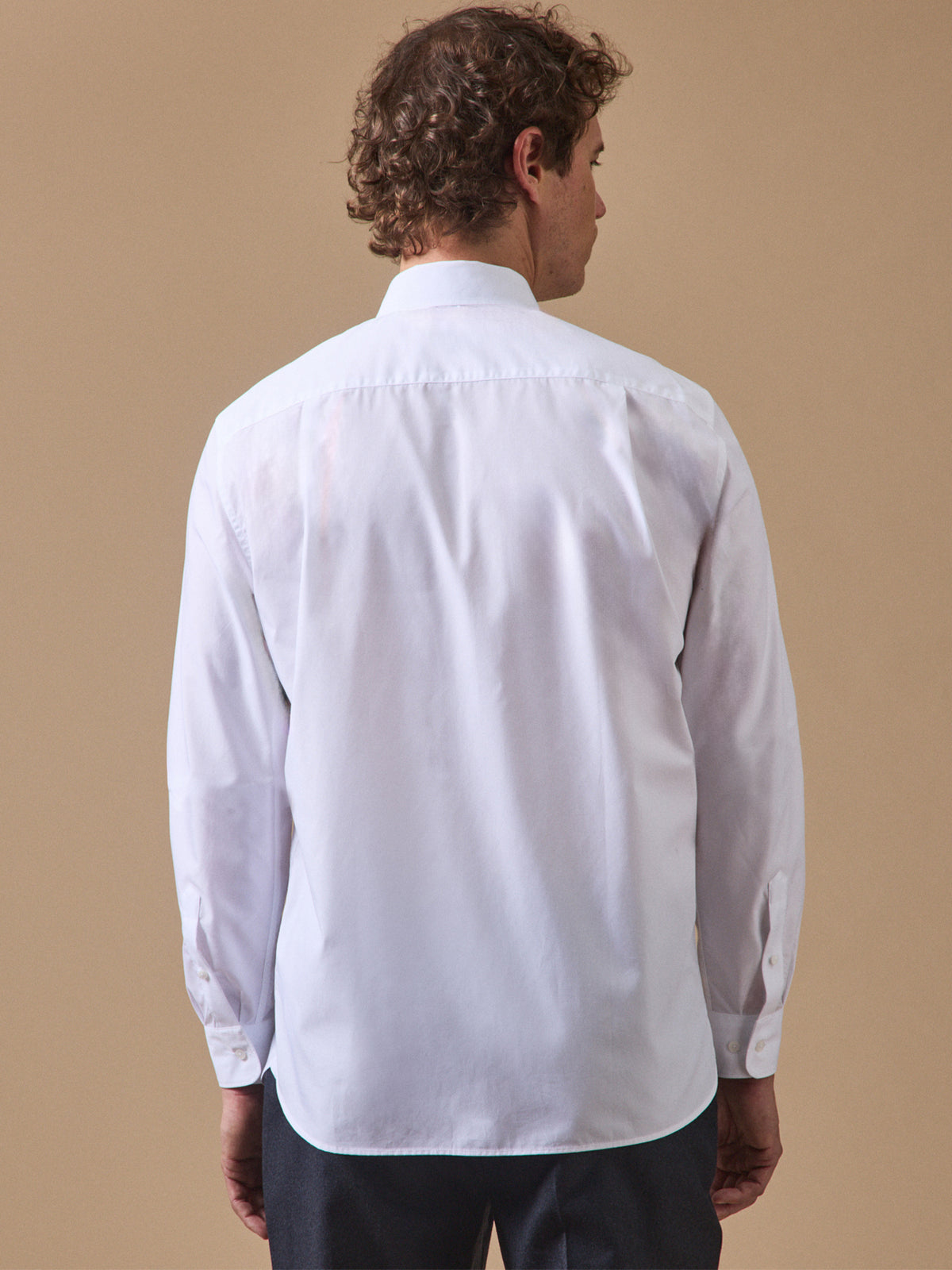Chemise popeline unie homme coupe contemporaine