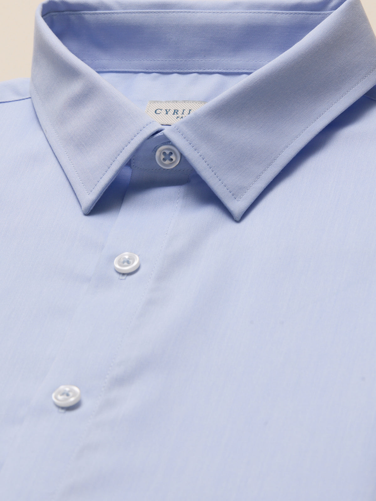 Chemise twill uni homme coupe contemporaine