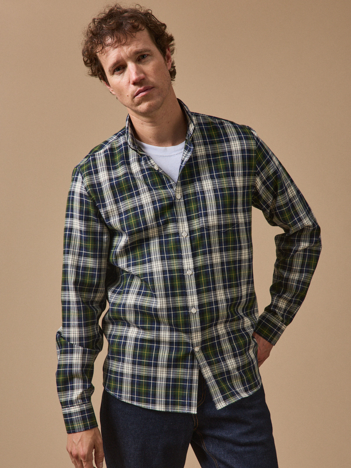 Chemise carreaux homme - coupe contemporaine