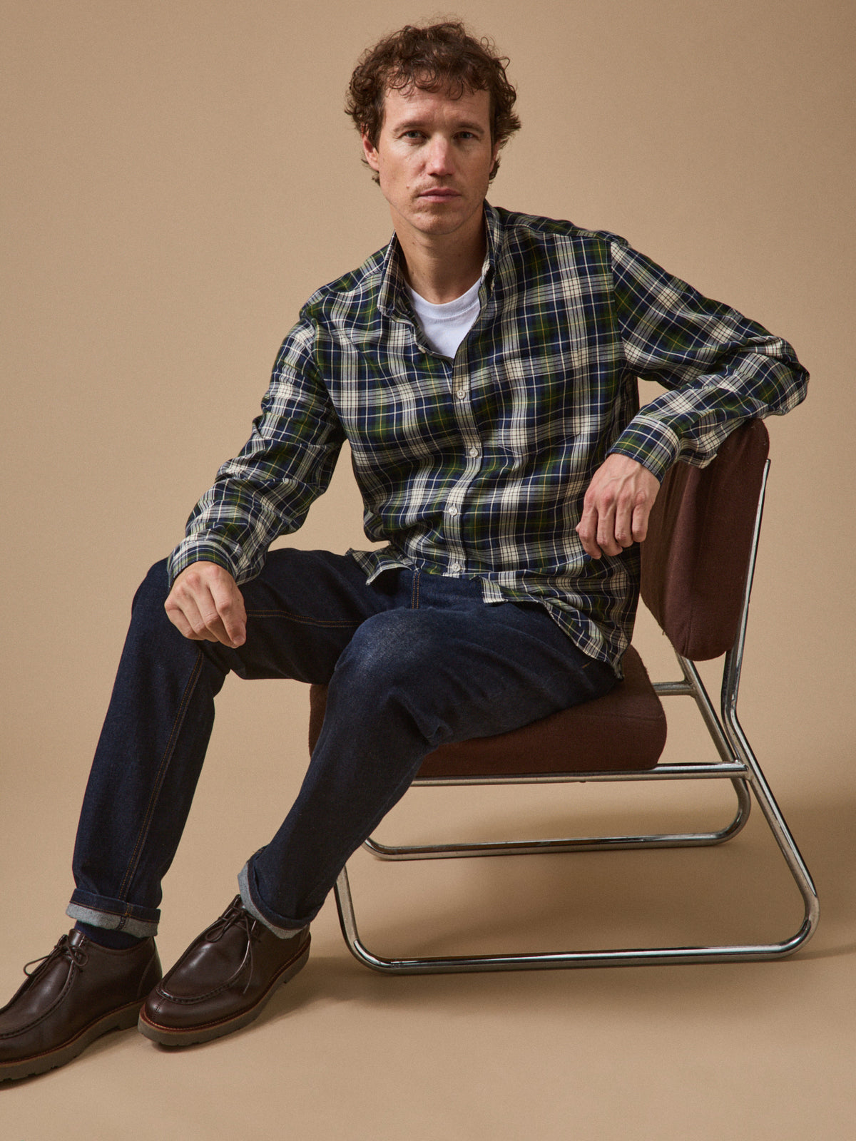 Chemise carreaux homme - coupe contemporaine