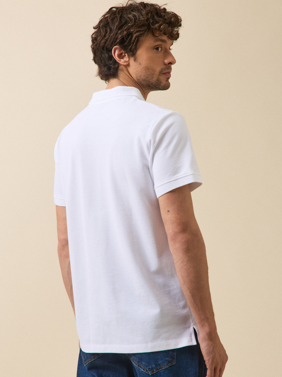 Polo uni maille piquée homme coton biologique