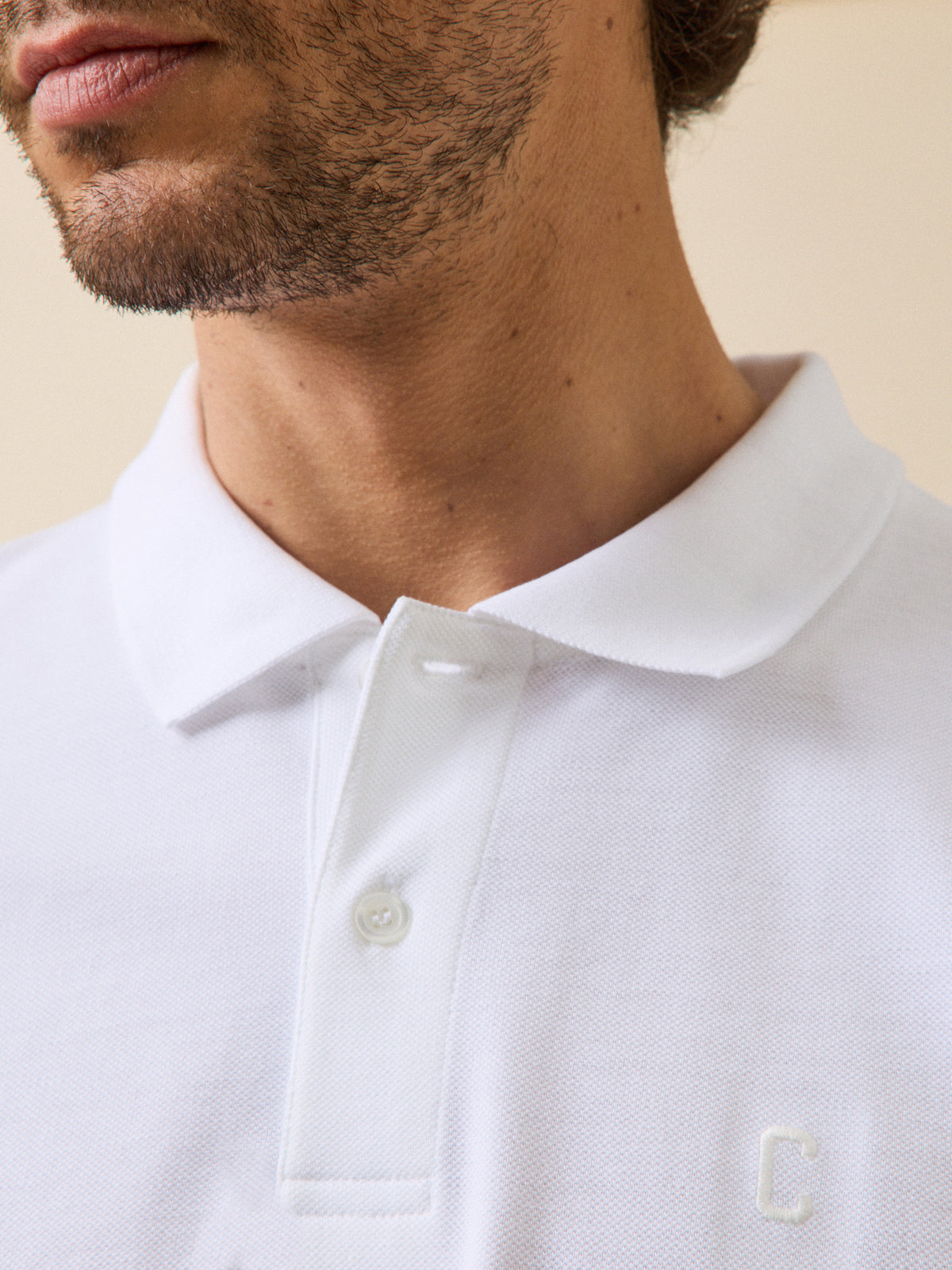 Polo uni maille piquée homme coton biologique