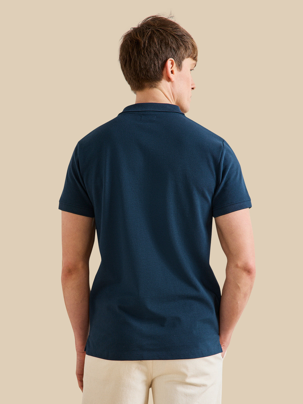 Polo uni maille piquée homme coton biologique