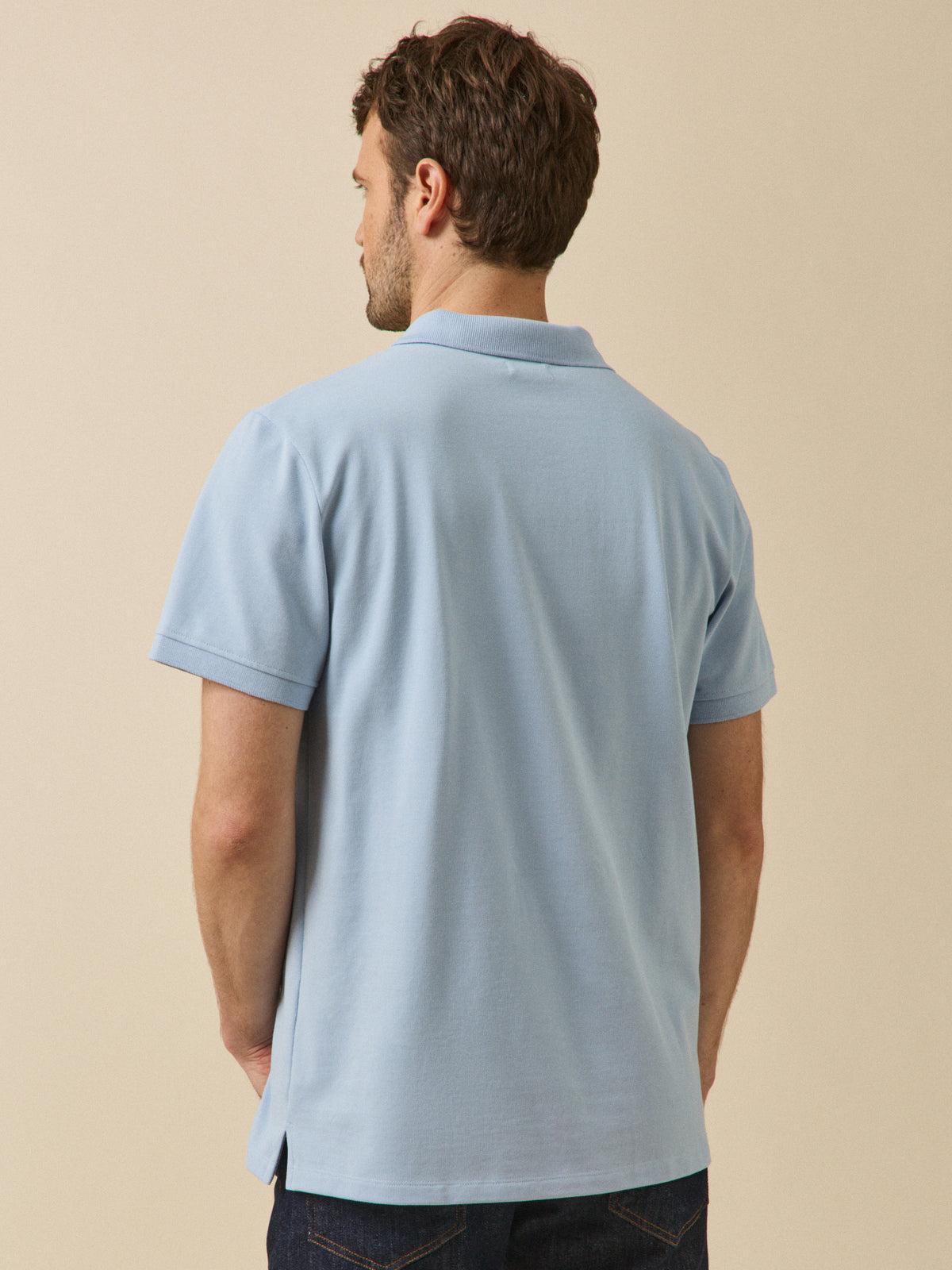 Polo uni maille piquée homme coton biologique
