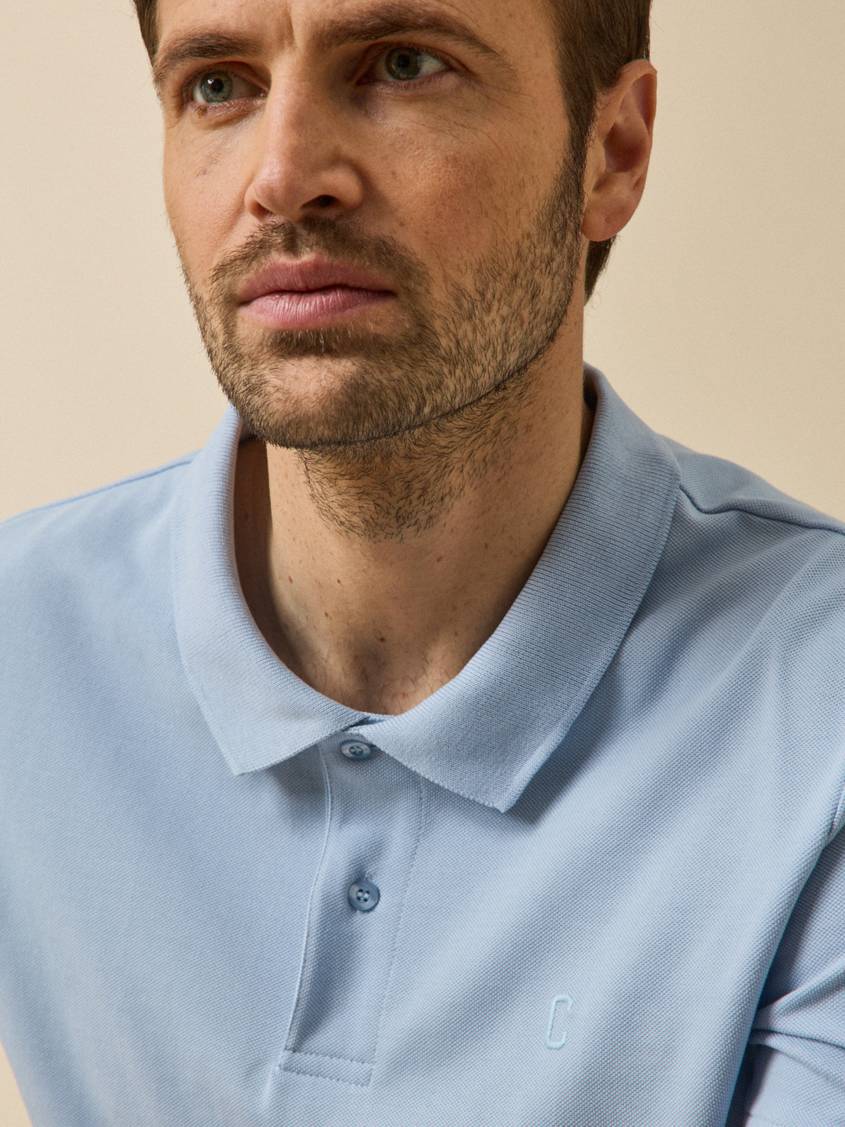 Polo uni maille piquée homme coton biologique