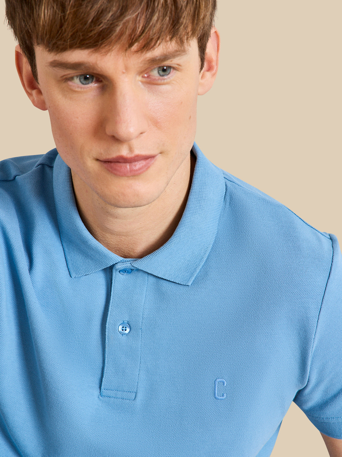 Polo uni maille piquée homme coton biologique