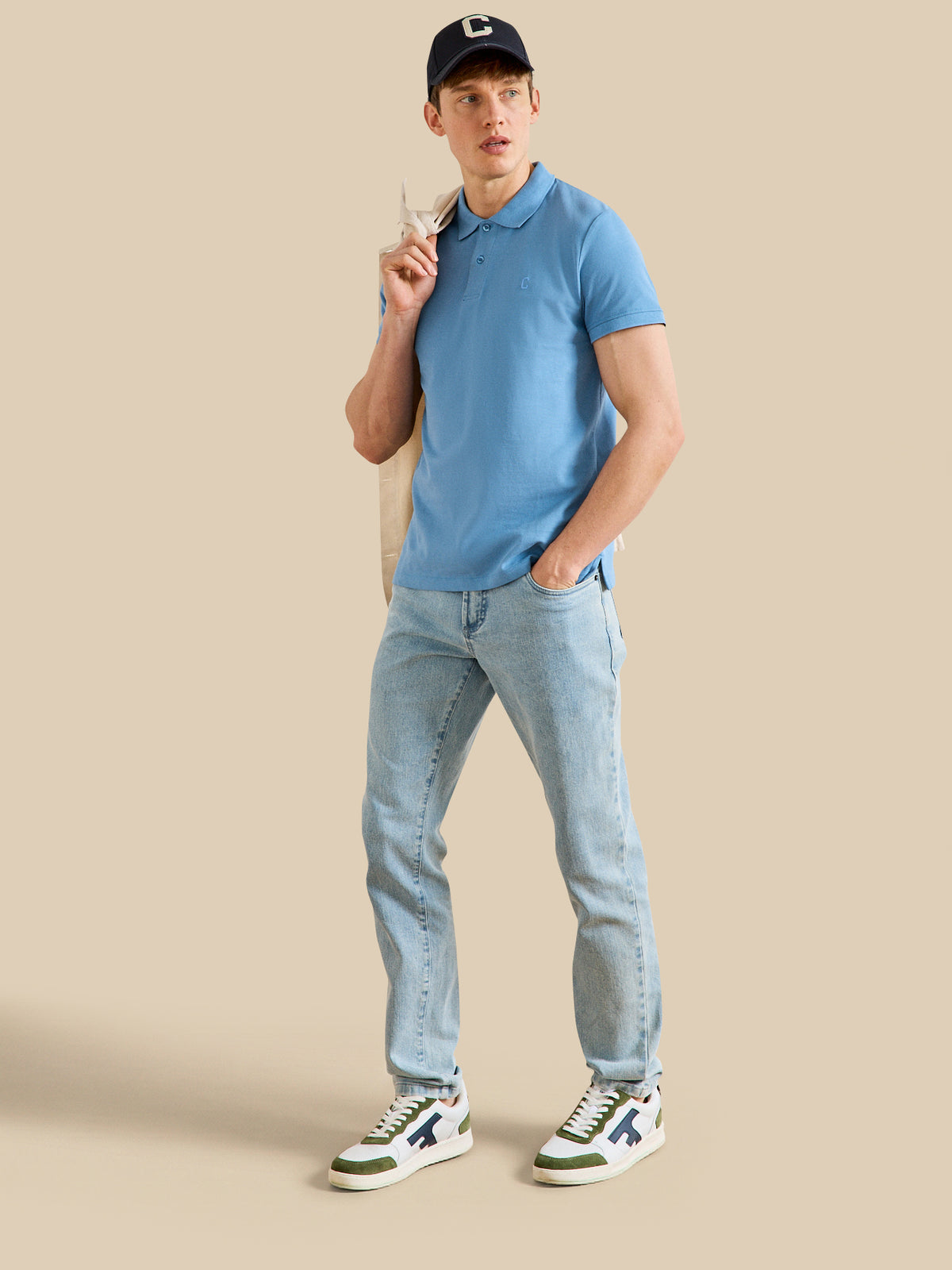 Polo uni maille piquée homme coton biologique