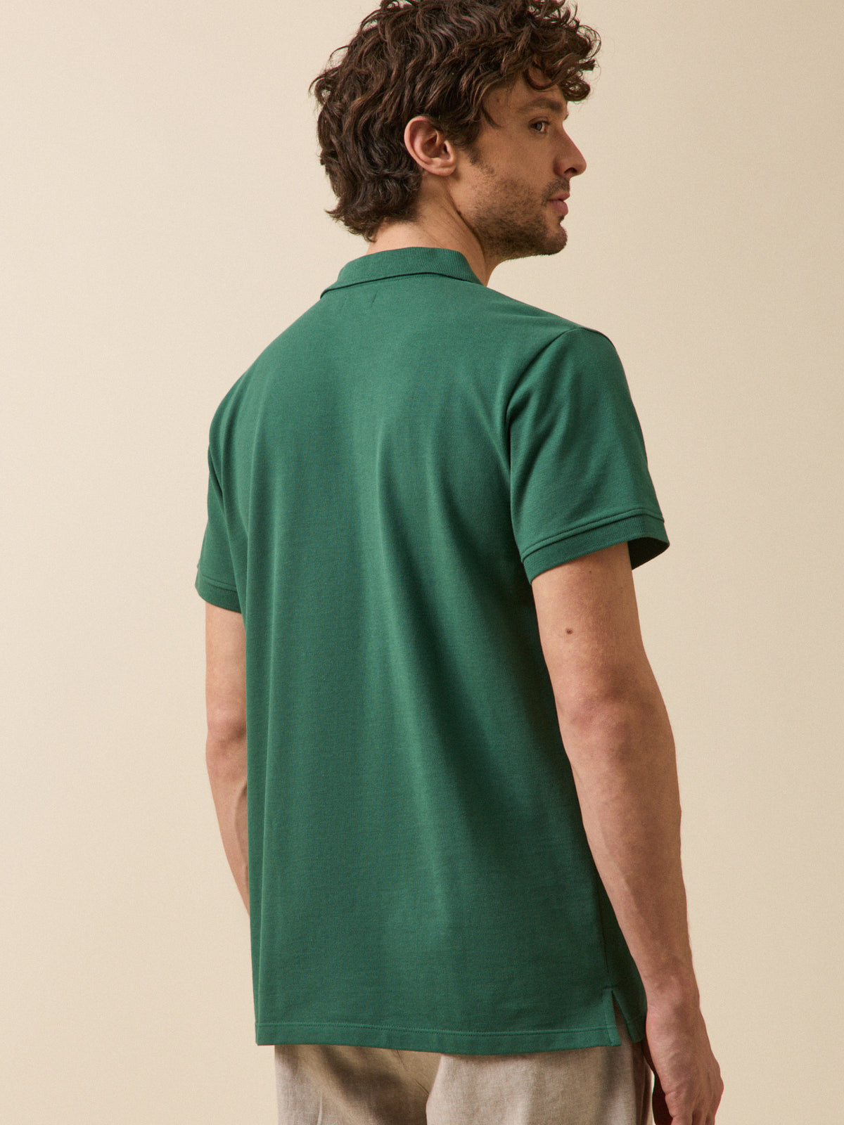 Polo uni maille piquée homme coton biologique