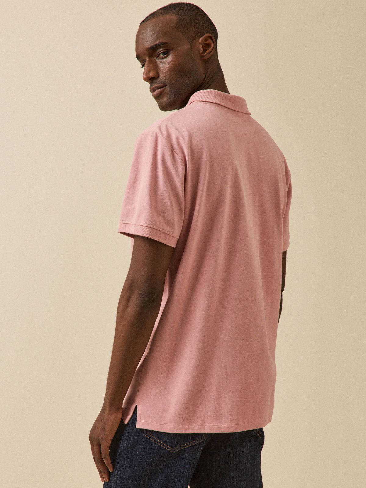 Polo uni maille piquée homme coton biologique