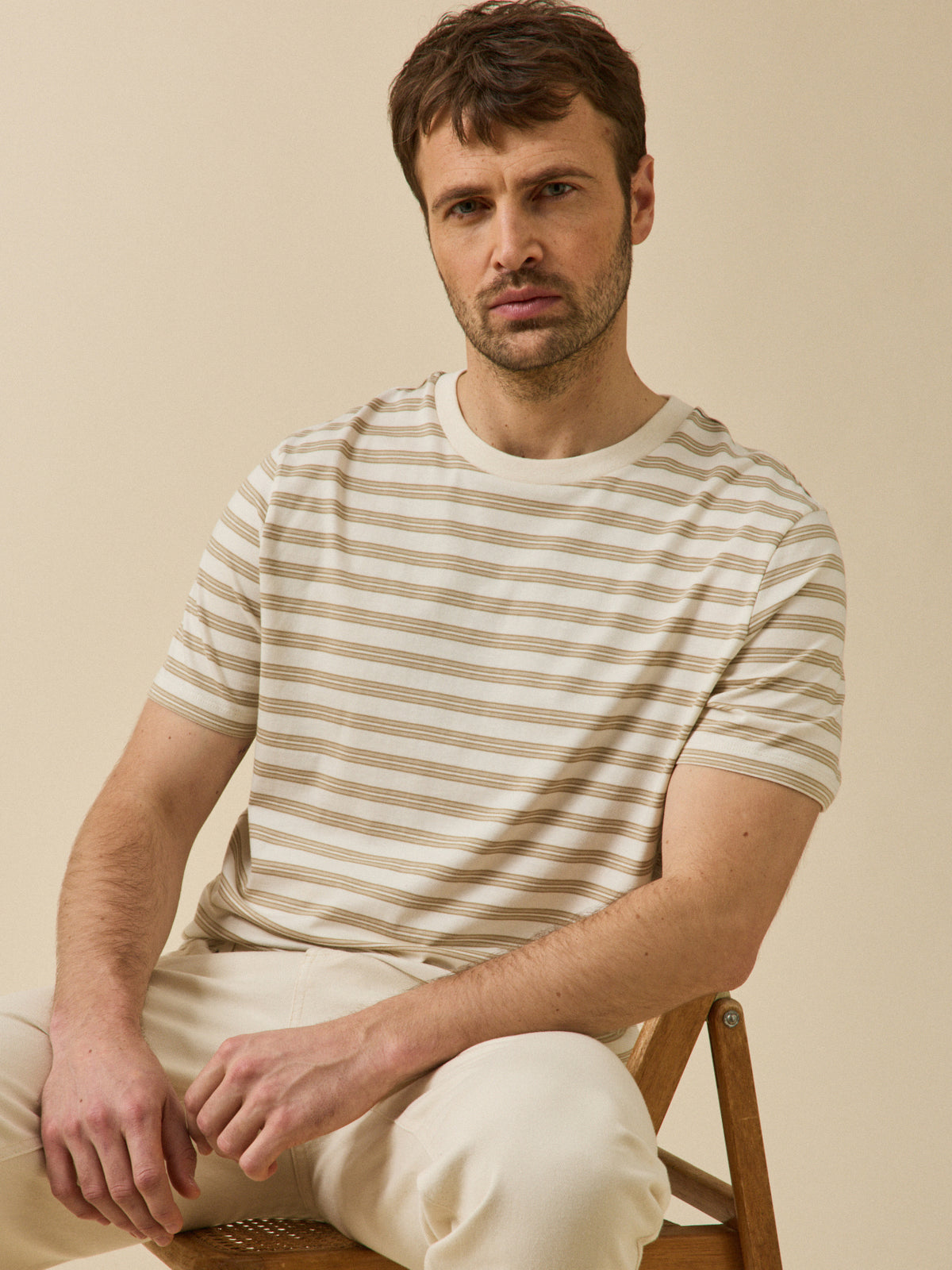 T-shirt rayé homme coton biologique