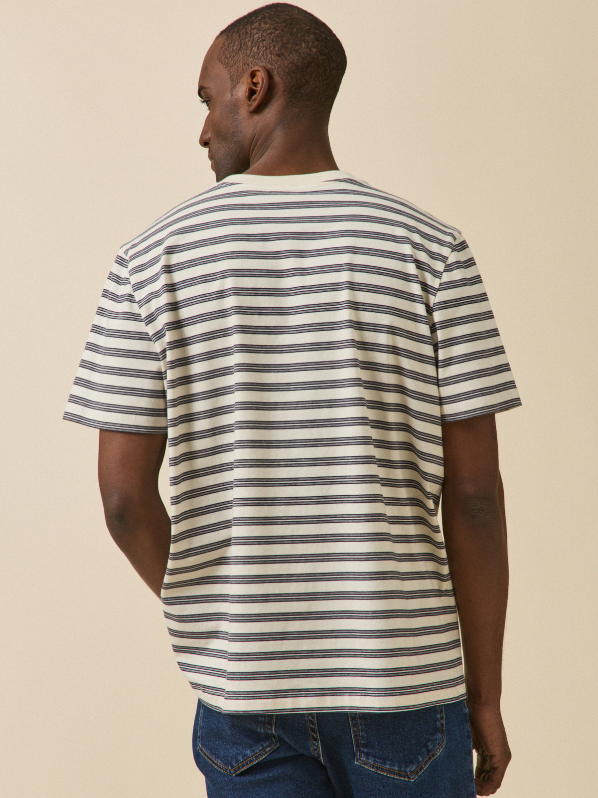 T-shirt rayé homme coton biologique