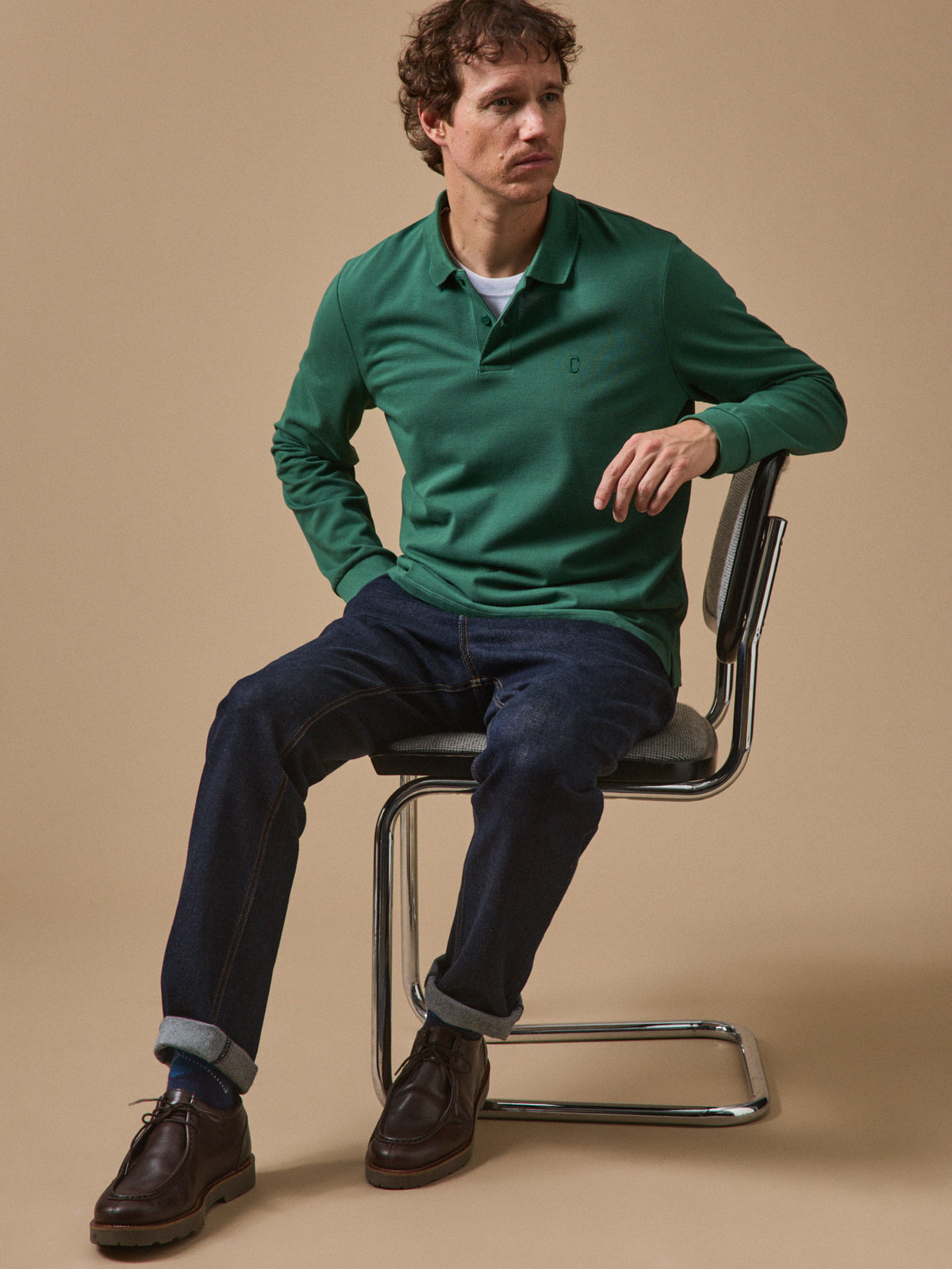 Polo maille piquée homme coton biologique