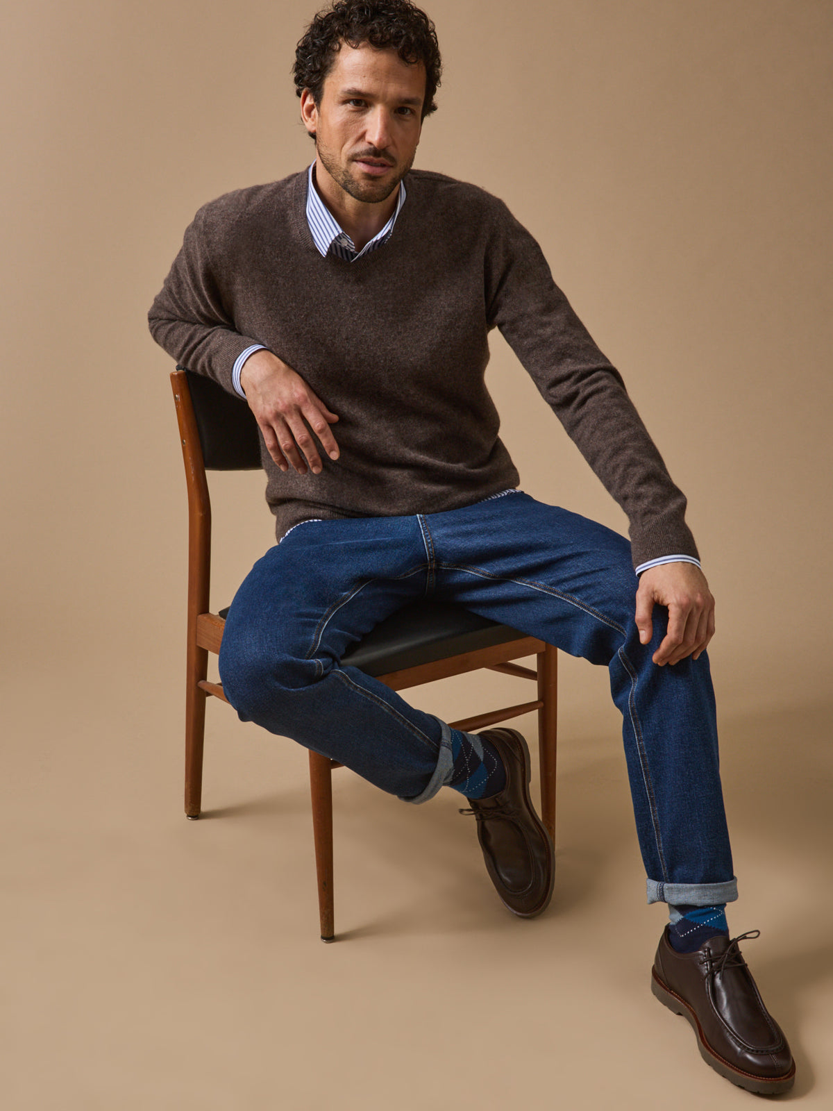Pull col V homme - Collection Cachemire