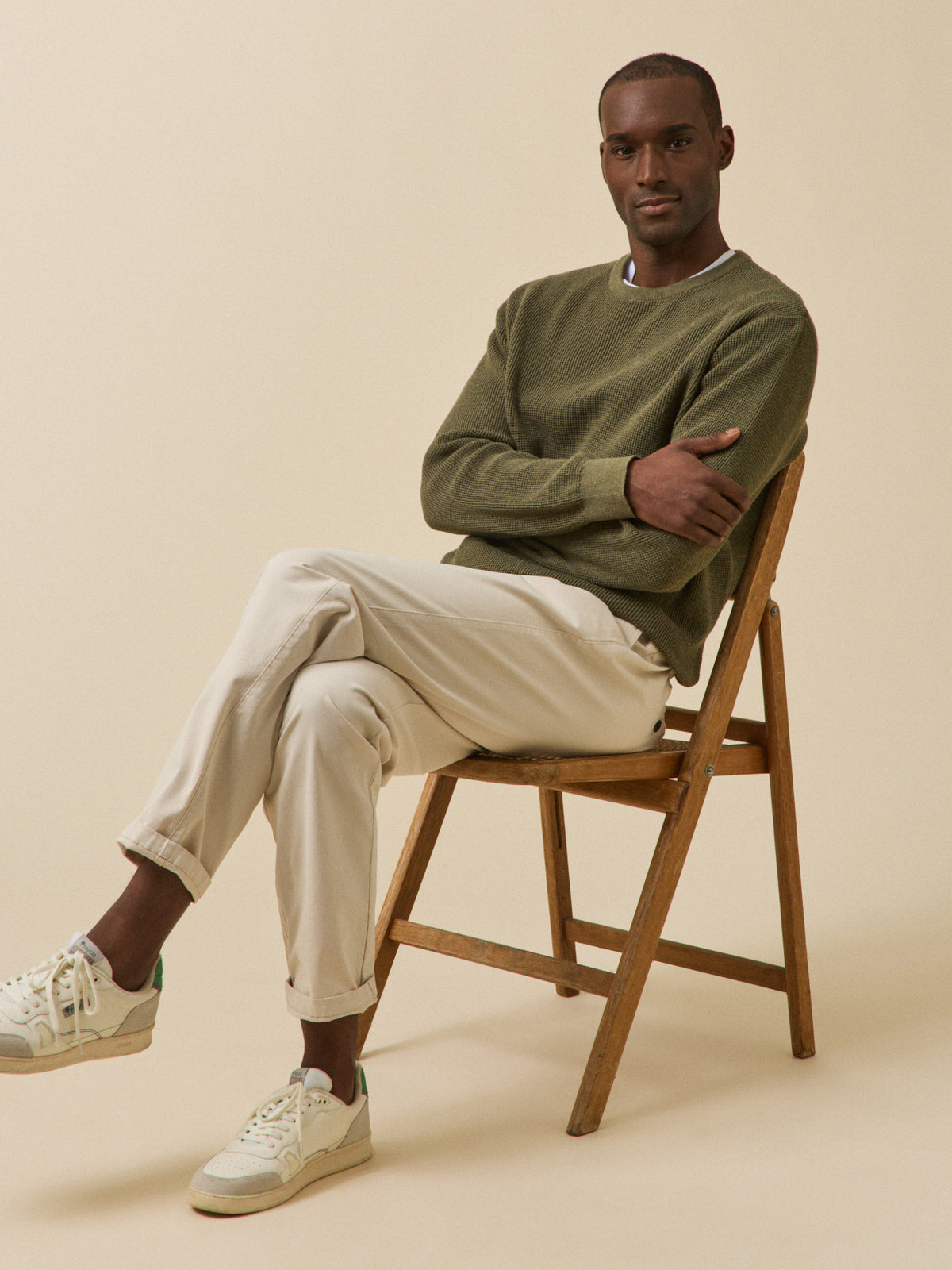 Pull  maille gaufrée homme