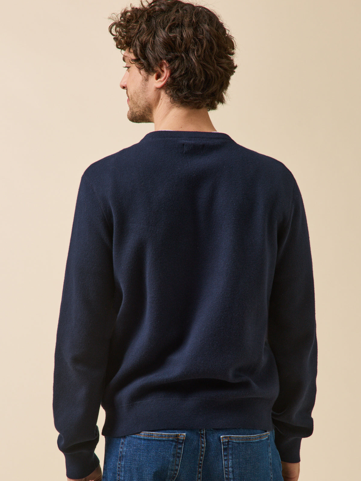 Pull effet sweat homme coton cachemire