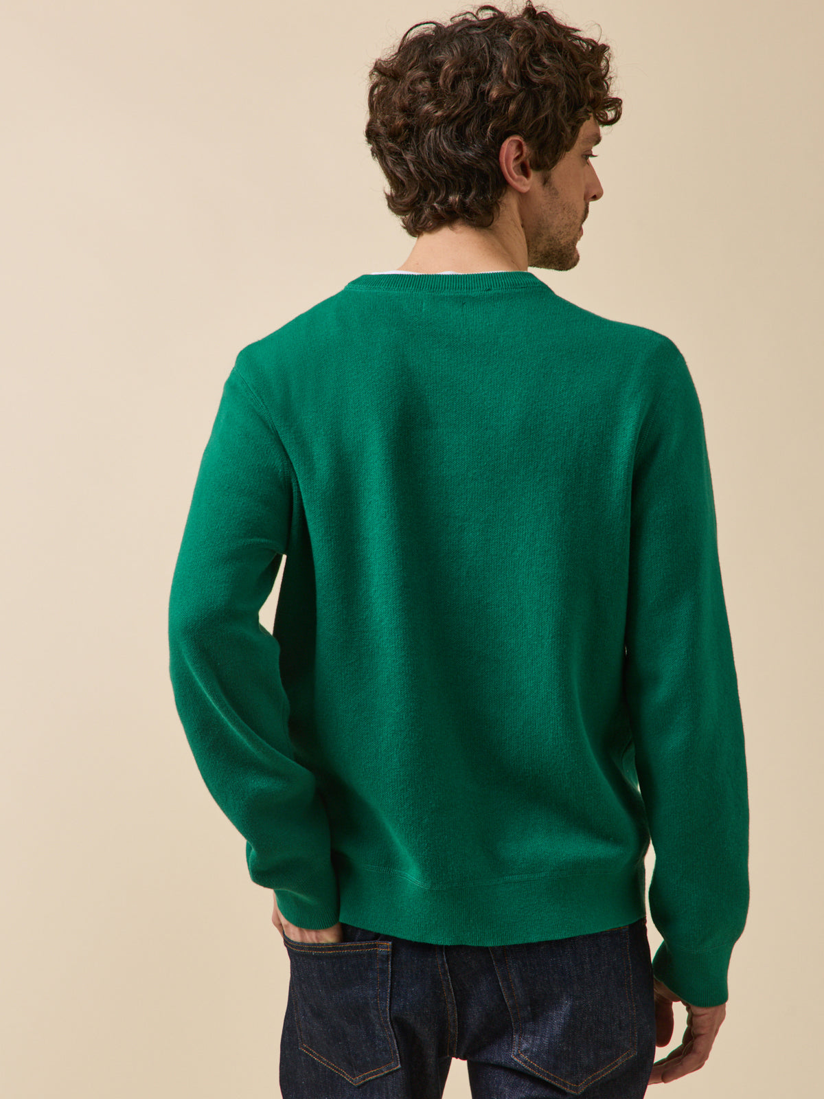Pull effet sweat homme coton cachemire