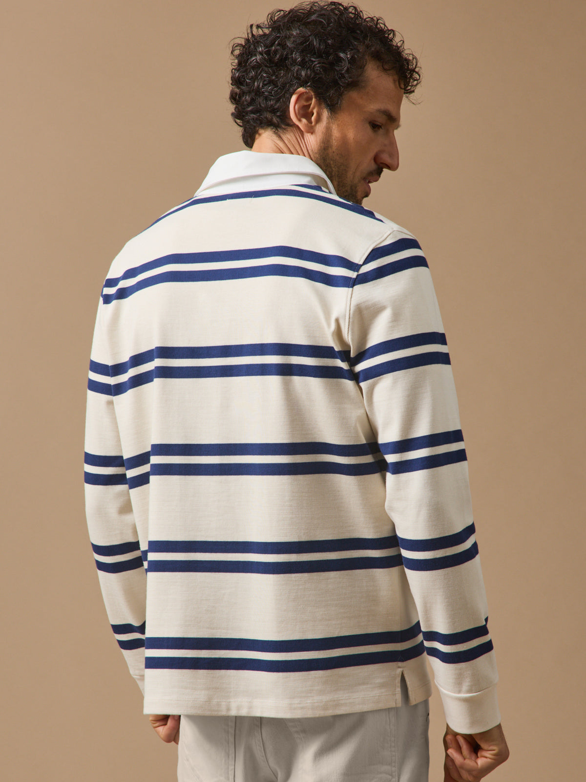 Polo rayé homme coton biologique