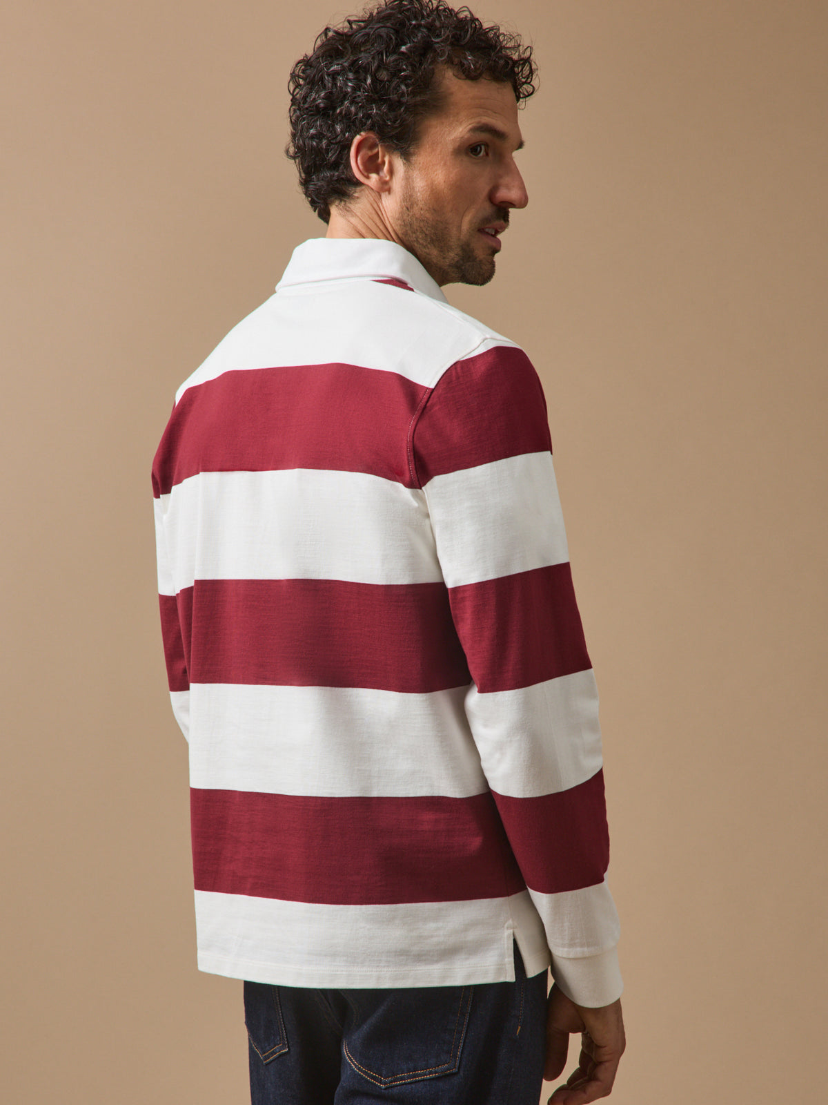 Polo rayé homme coton biologique